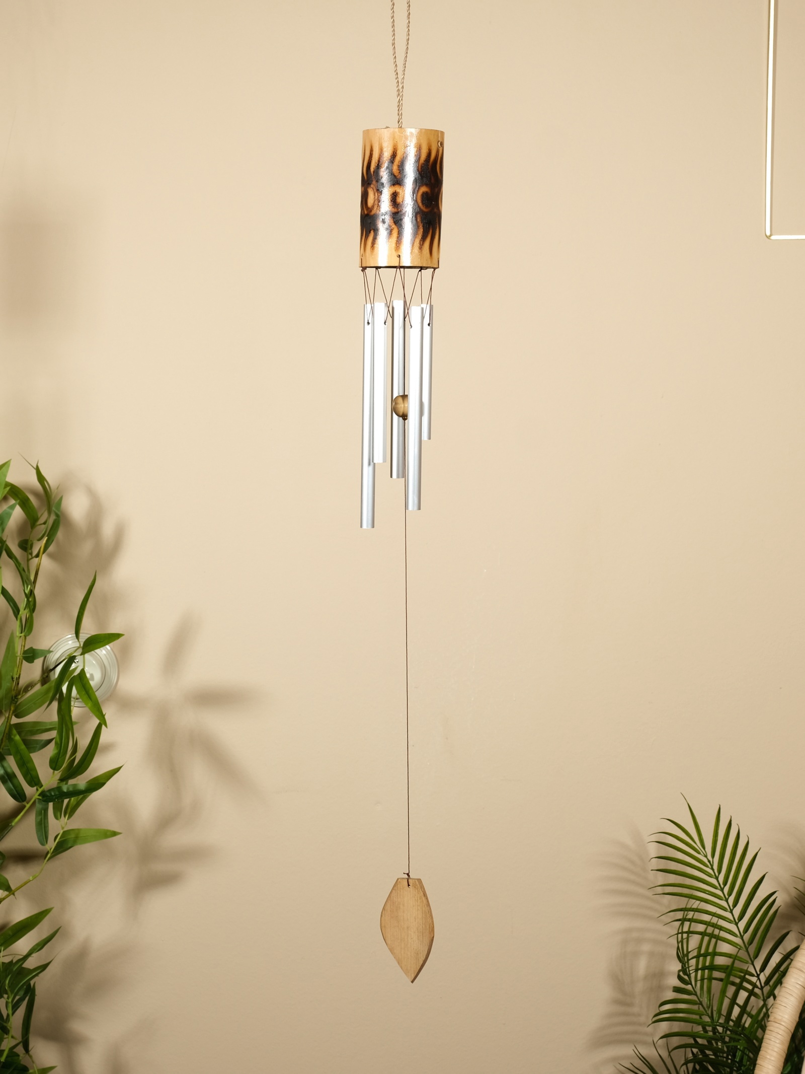 Изображение товара Музыка ветра Цилиндр бамбук дерево алюминий 8х8х85 см 10485403