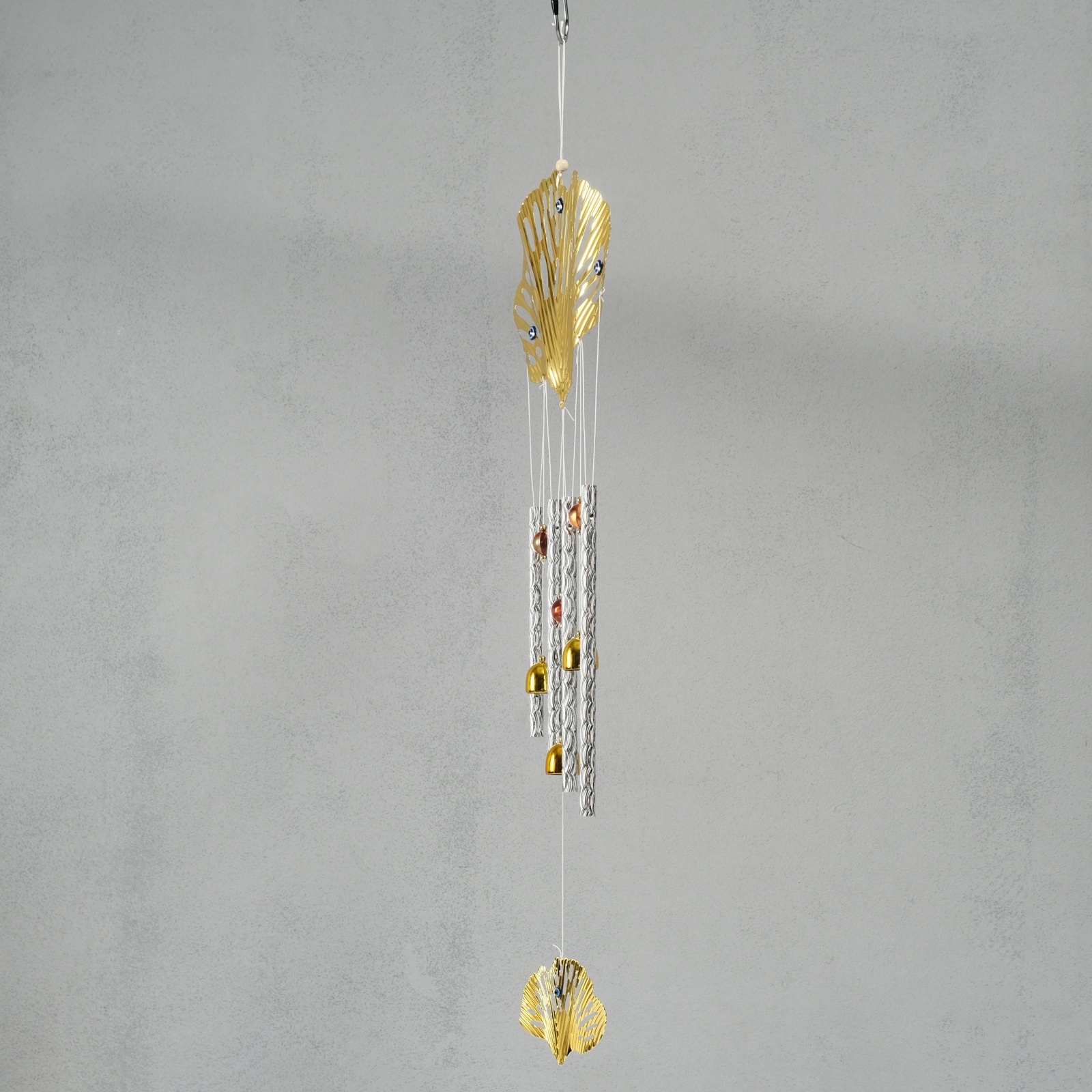 Изображение товара Декоративная фигура Музыка ветра Лист Назар 4 трубки 3 колокольчика