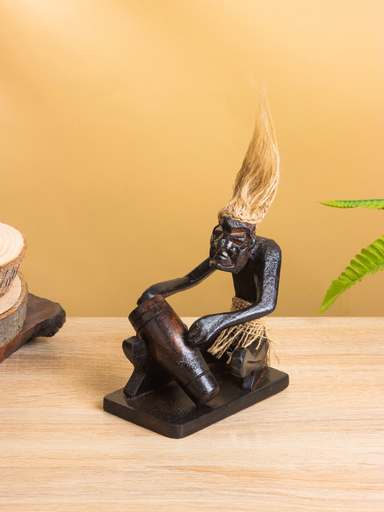 Изображение товара Сувенир Абориген музыкант дерево 12х8х14 см 10485698