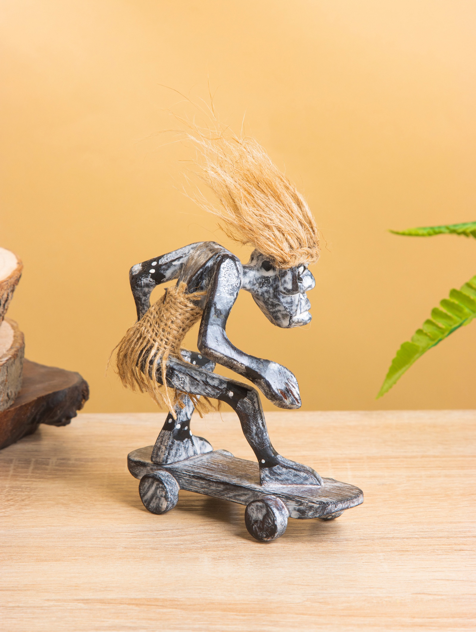 Изображение товара Сувенир Абориген скейтбордист дерево 7х12х12 см 10485692