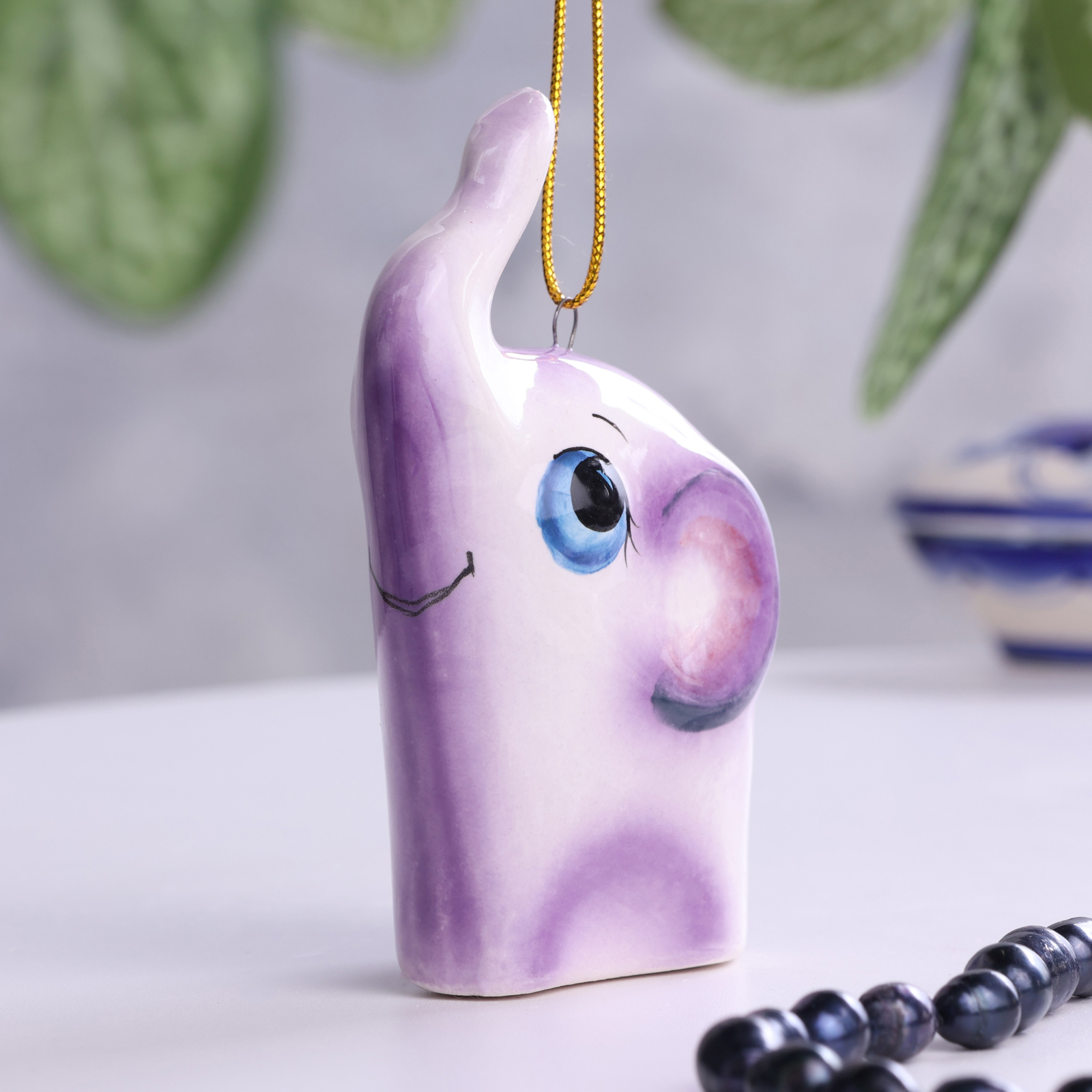 Изображение товара Сувенир слоник майолика 10 см — СИМА-ЛЕНД