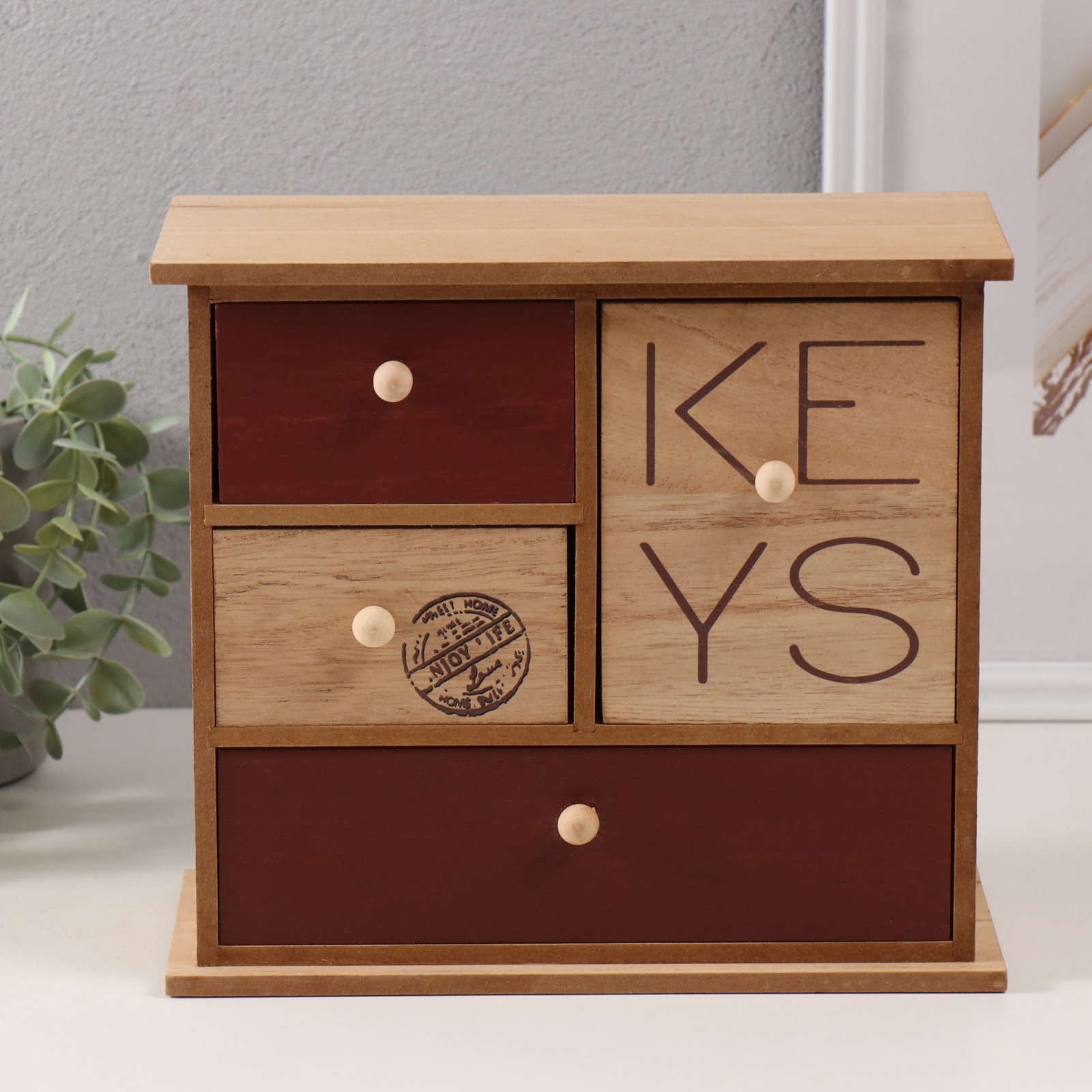 Изображение товара Шкатулка дерево 4 ящика KEYS 234х10х21 см 10499008