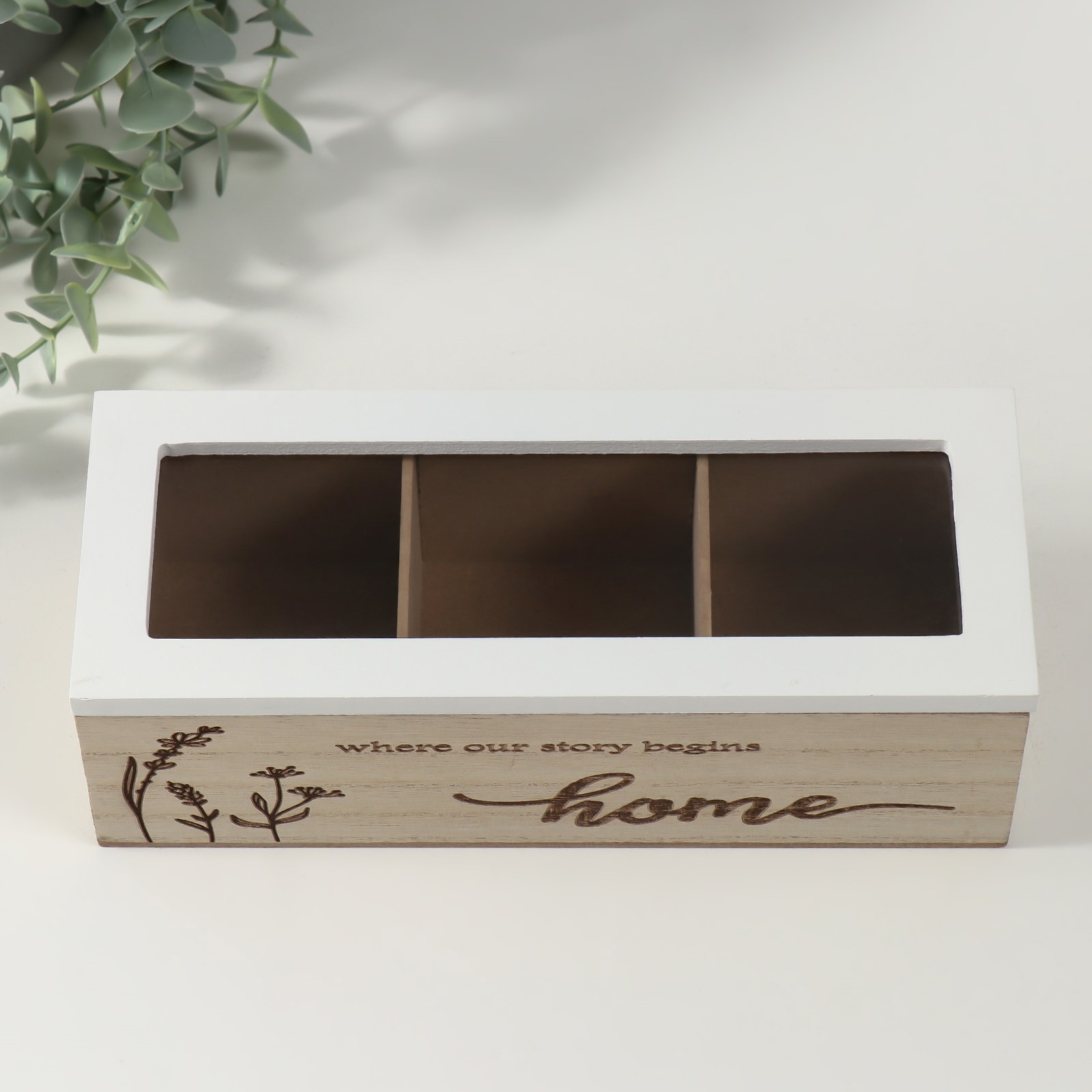 Изображение товара Шкатулка дерево "Разнотравье" 23x9x8,3 см