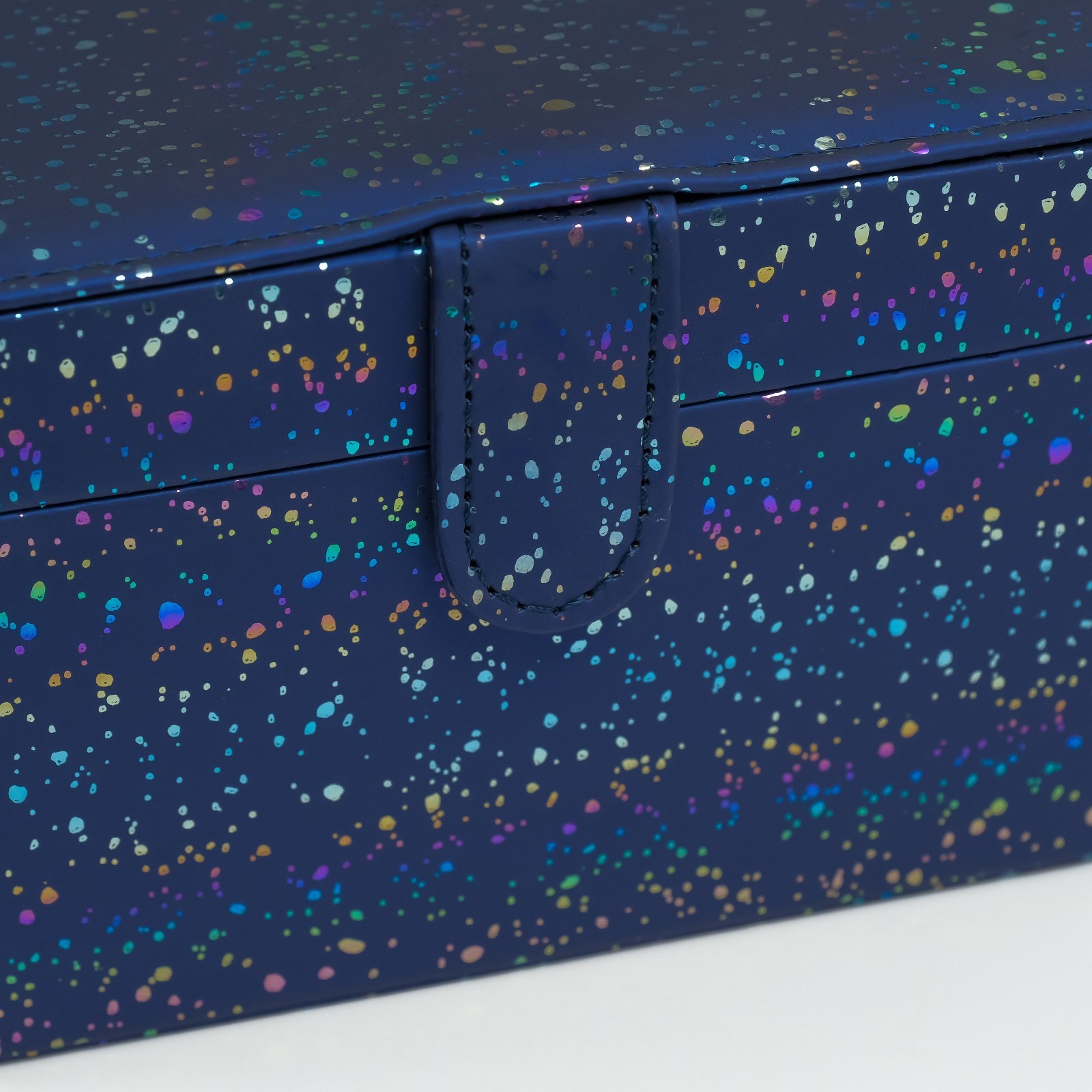 Изображение товара Шкатулка кожзам для украшений Ночное небо голография фиолет 14х18х105 см 10524463