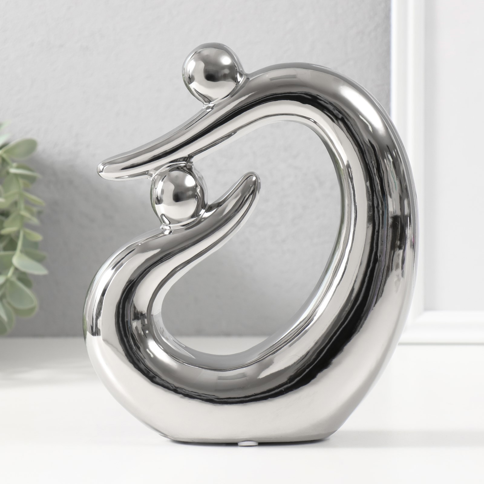 Изображение товара Сувенир керамика Абстракция. Капли серебро 88х24х345 см 10212823