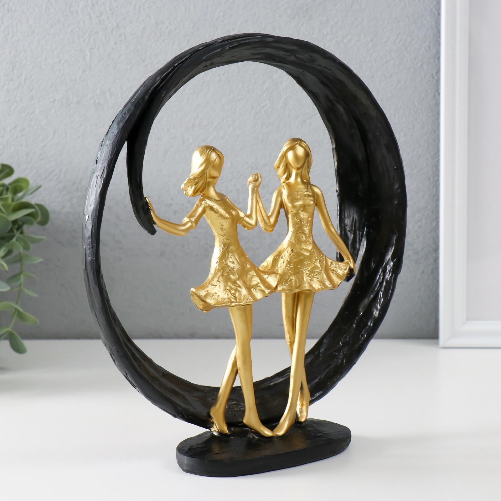 Изображение товара Сувенир керамика Абстракция. Отцы и дети золото 17х55х195 см 9841057