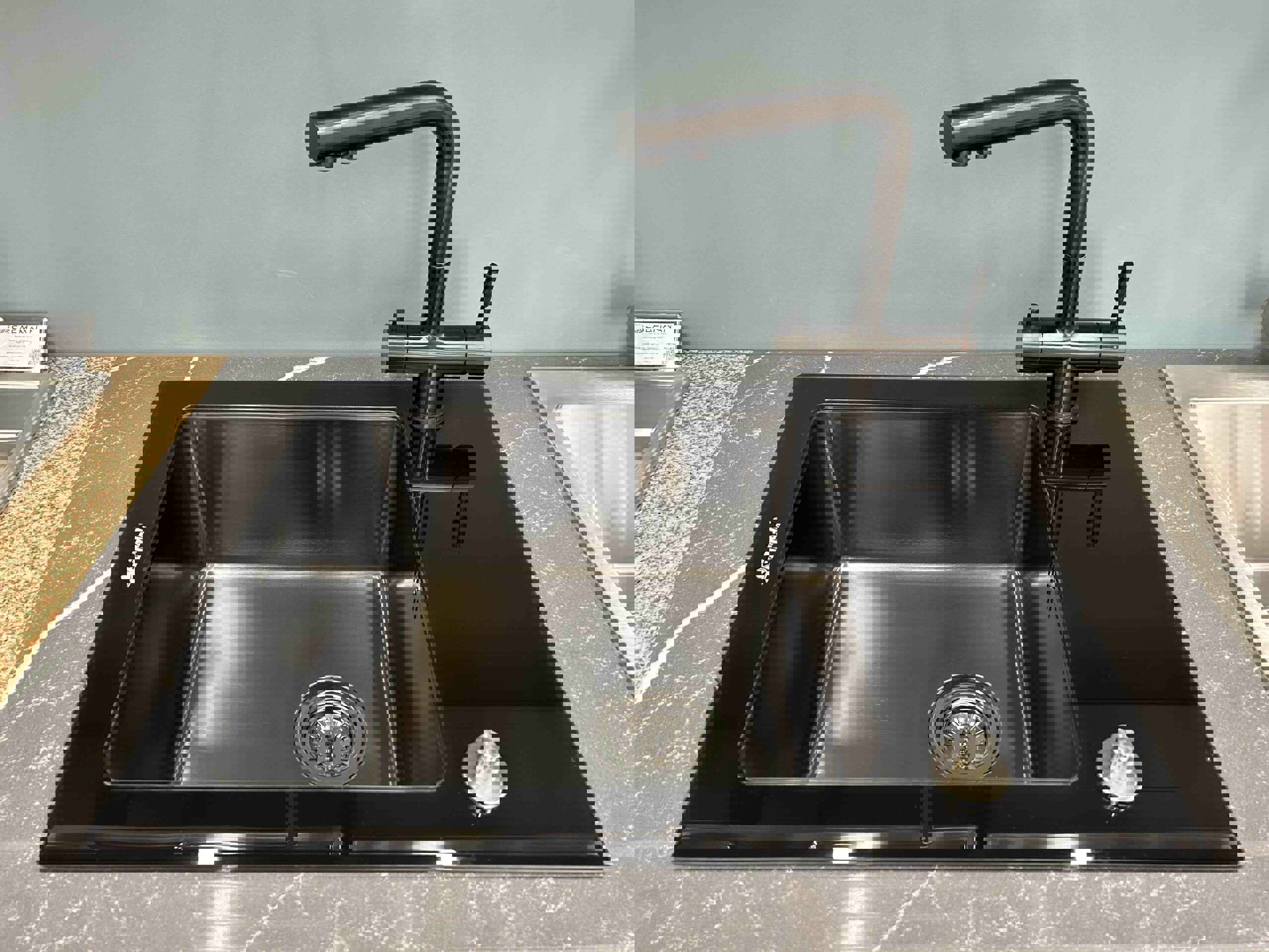 Изображение товара Seaman Visconti SSL-7328 смеситель для кухни, однорычажный, латунь, PVD