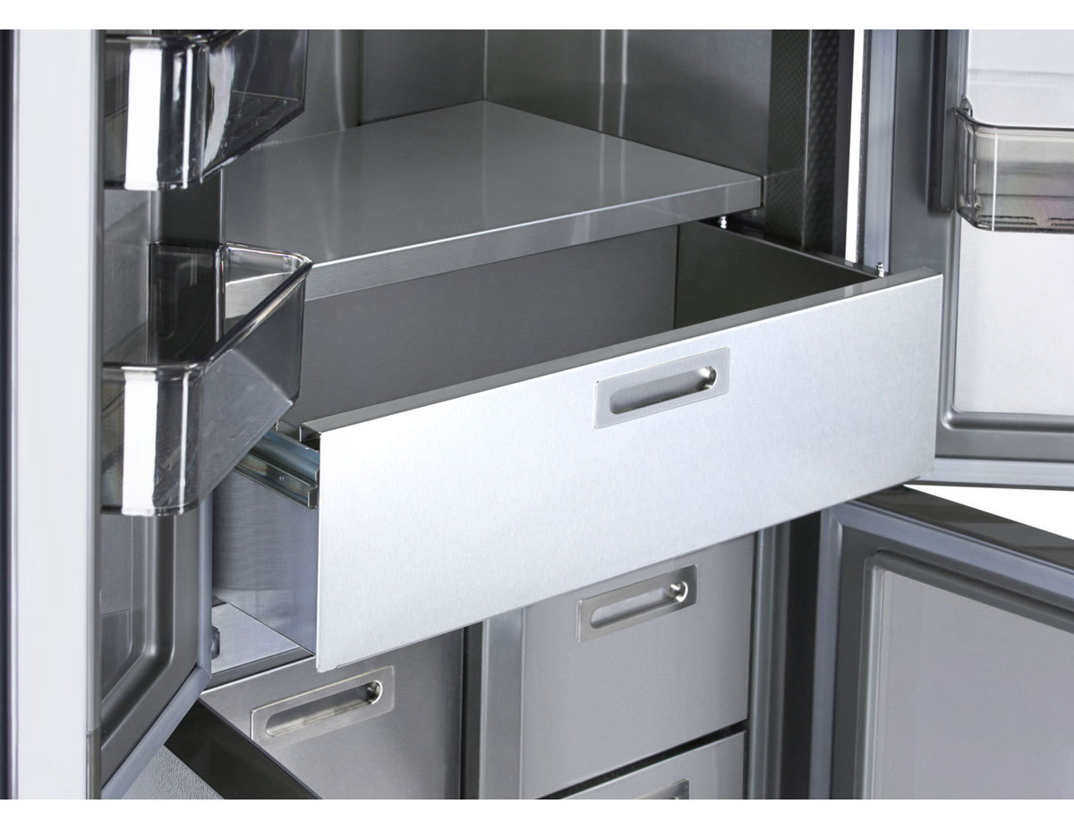 Изображение товара Встраиваемый холодильник Hiberg i-RFQB 550 NF, 4 двери, нержавейка