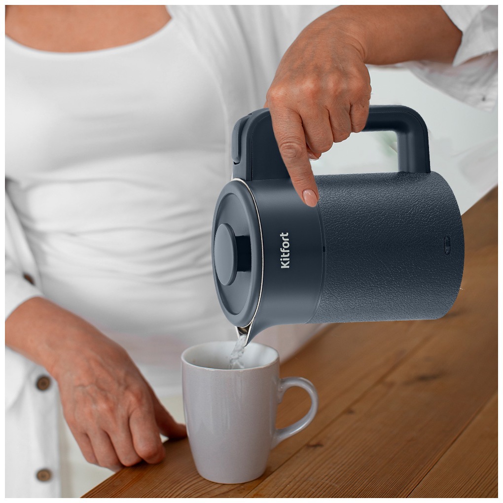 Изображение товара Электрический чайник Kitfort КТ-6685 0.6 л, автомат, двойные стенки