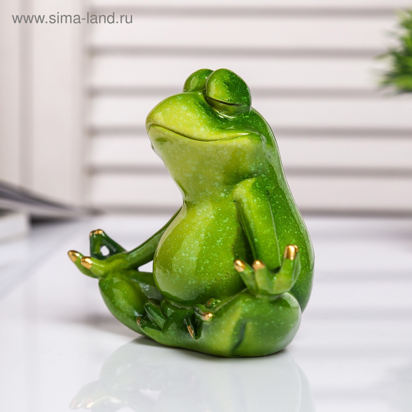 Изображение товара Лягуха-йог — декоративная фигура из полистоуна