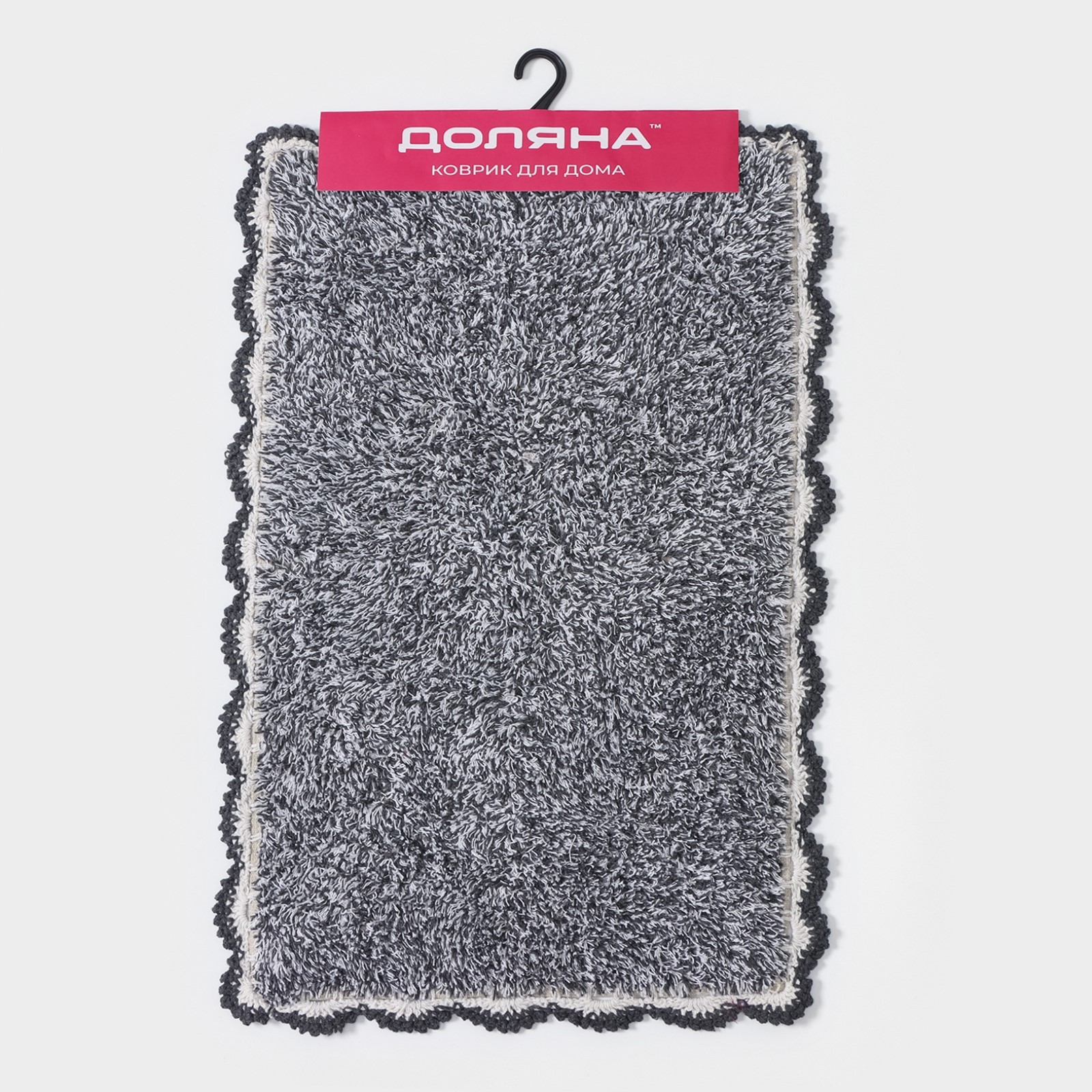 Изображение товара Коврик для ванной комнаты ДОЛЯНА 7394775 80x50 см цвет черный