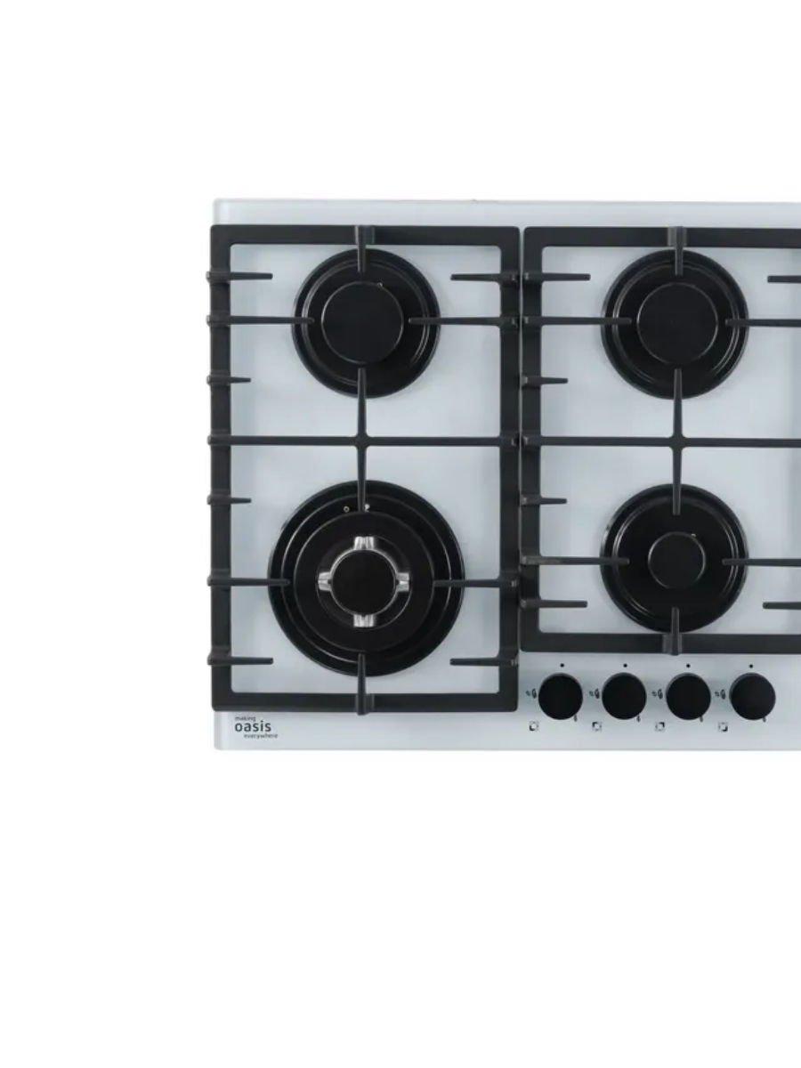 Изображение товара Газовая встраиваемая панель OASIS P-SDW с 4 конфорками и стеклянной поверхностью