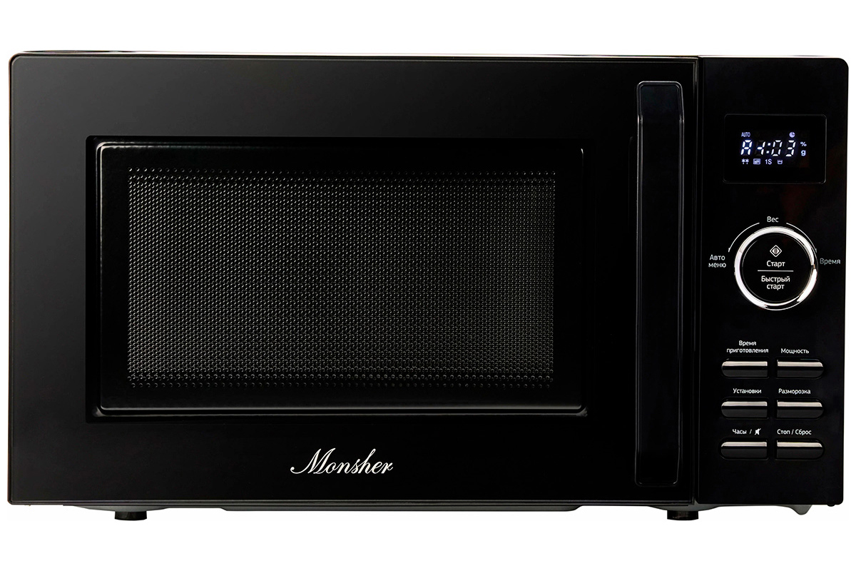 Изображение товара Микроволновая печь Monsher MTW 202 Noir 20L 700W черная с таймером