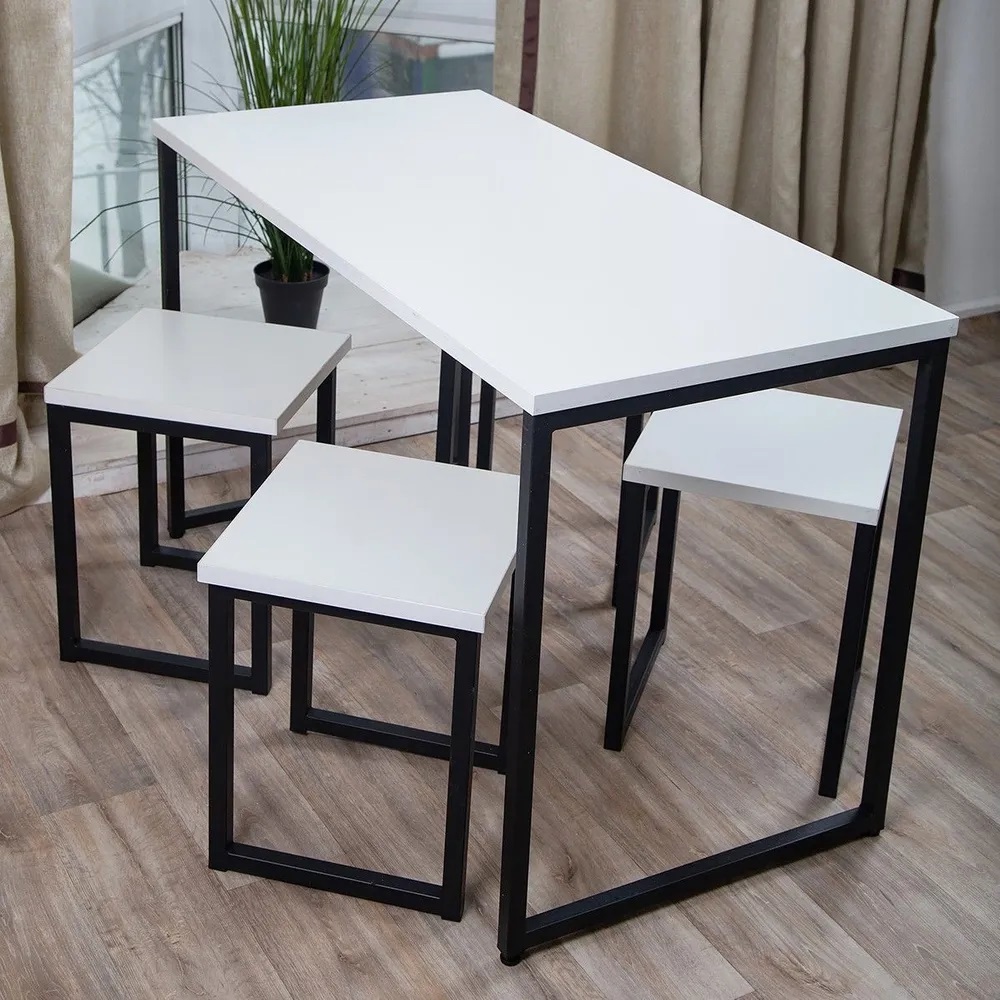 Изображение товара Стол в стиле Лофт Diko loft 120x60 см белый с регулировкой высоты