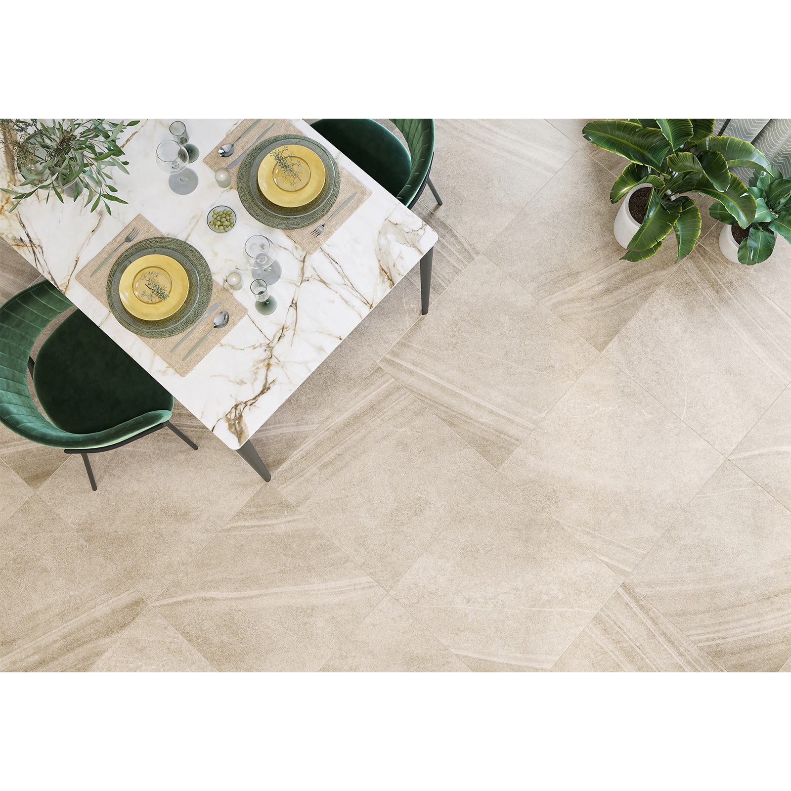 Изображение товара Керамогранит Alma Ceramica Olsa Neo Calacatta 60x60 см для интерьера