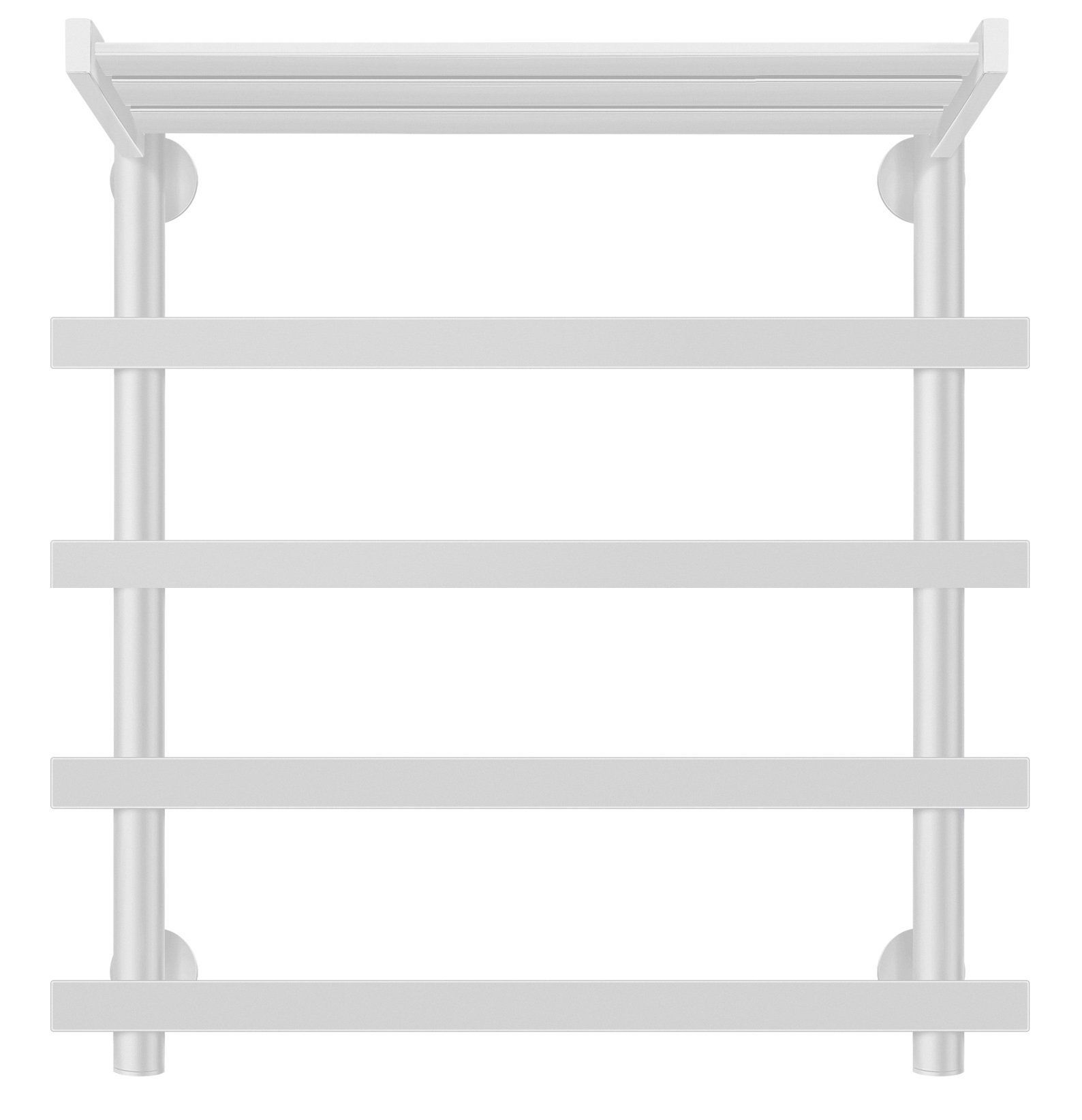 Изображение товара Полотенцесушитель водяной лесенка Secado Понтида 1 сп 600x600 мм универсальная подводка нержавеющая сталь цвет белый матовый