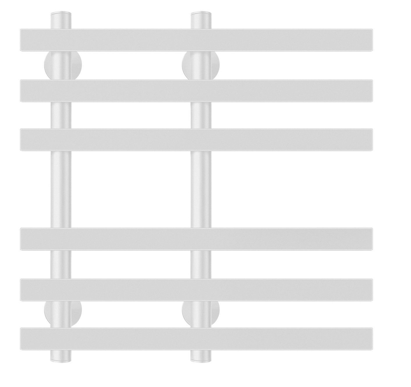 Изображение товара Полотенцесушитель водяной лесенка Secado Понтида 3 600x500 мм универсальная подводка нержавеющая сталь цвет белый матовый
