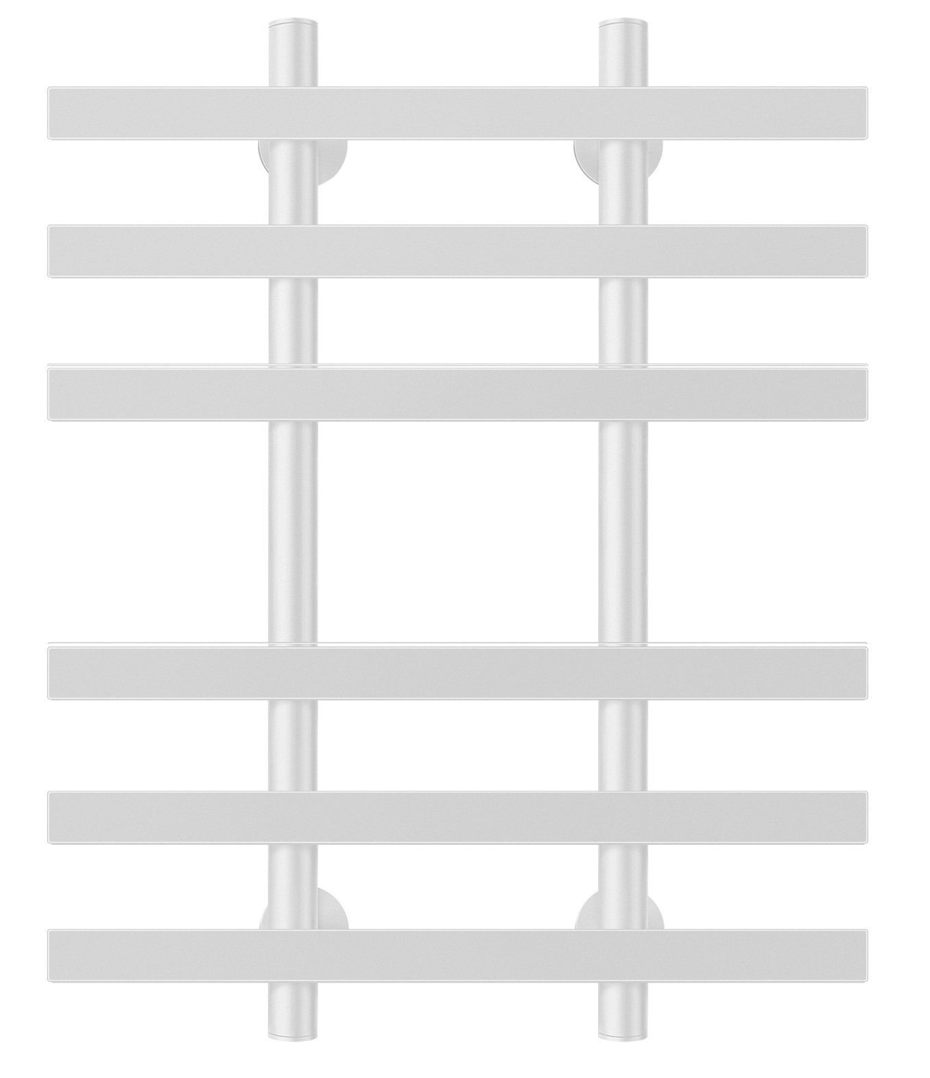 Изображение товара Полотенцесушитель водяной Secado Понтида 4 60x50 см нержавеющая сталь белый матовый
