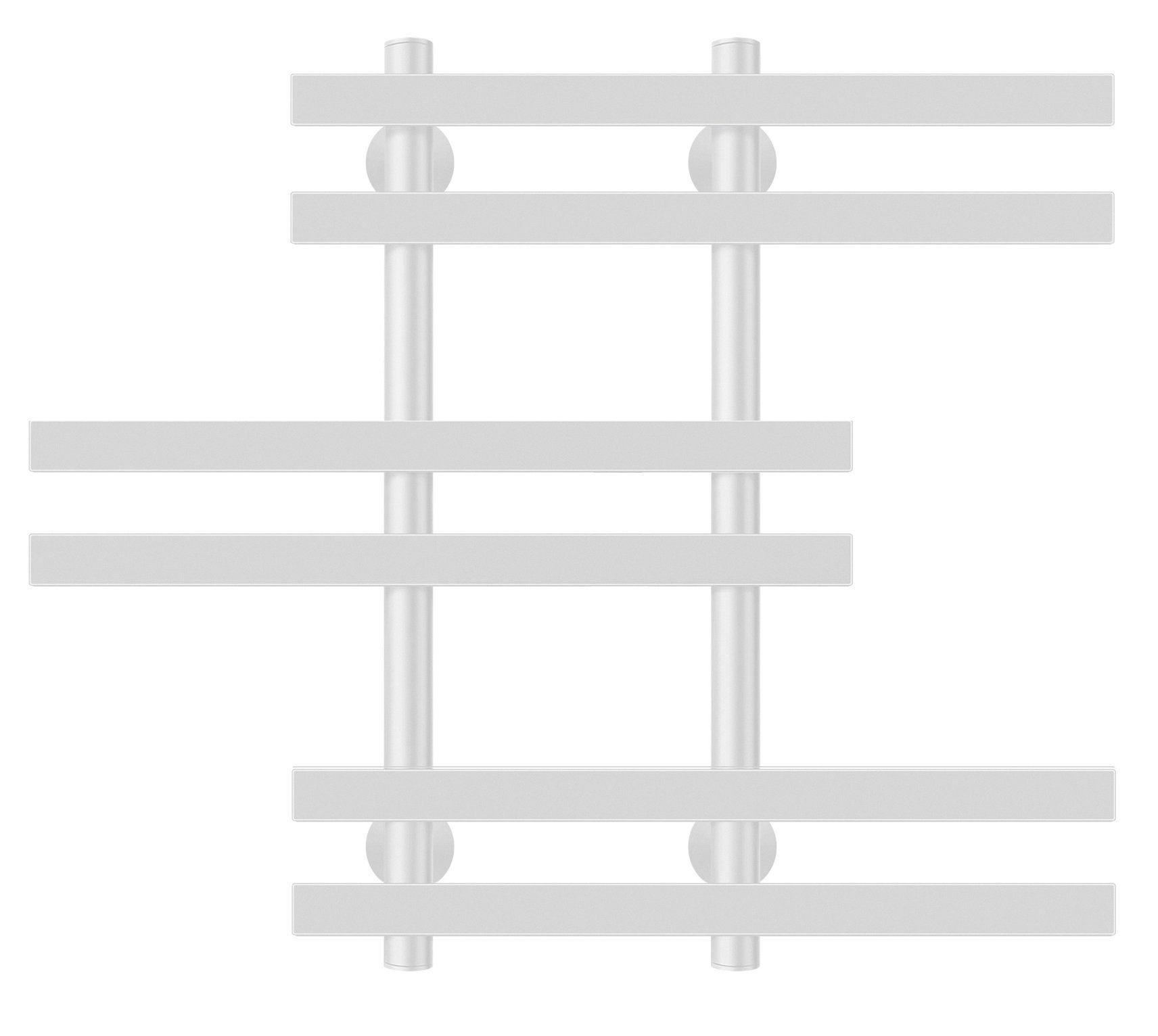 Изображение товара Полотенцесушитель водяной Secado Понтида 6 600x500 мм нержавеющая сталь белый матовый