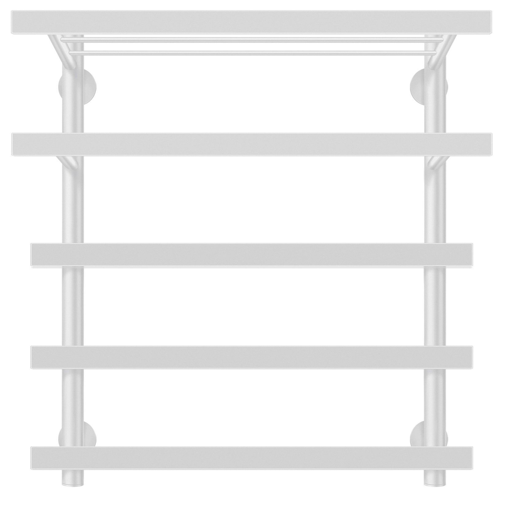 Изображение товара Полотенцесушитель водяной лесенка Secado Понтида 7 сп 600x600 мм универсальная подводка нержавеющая сталь цвет белый матовый