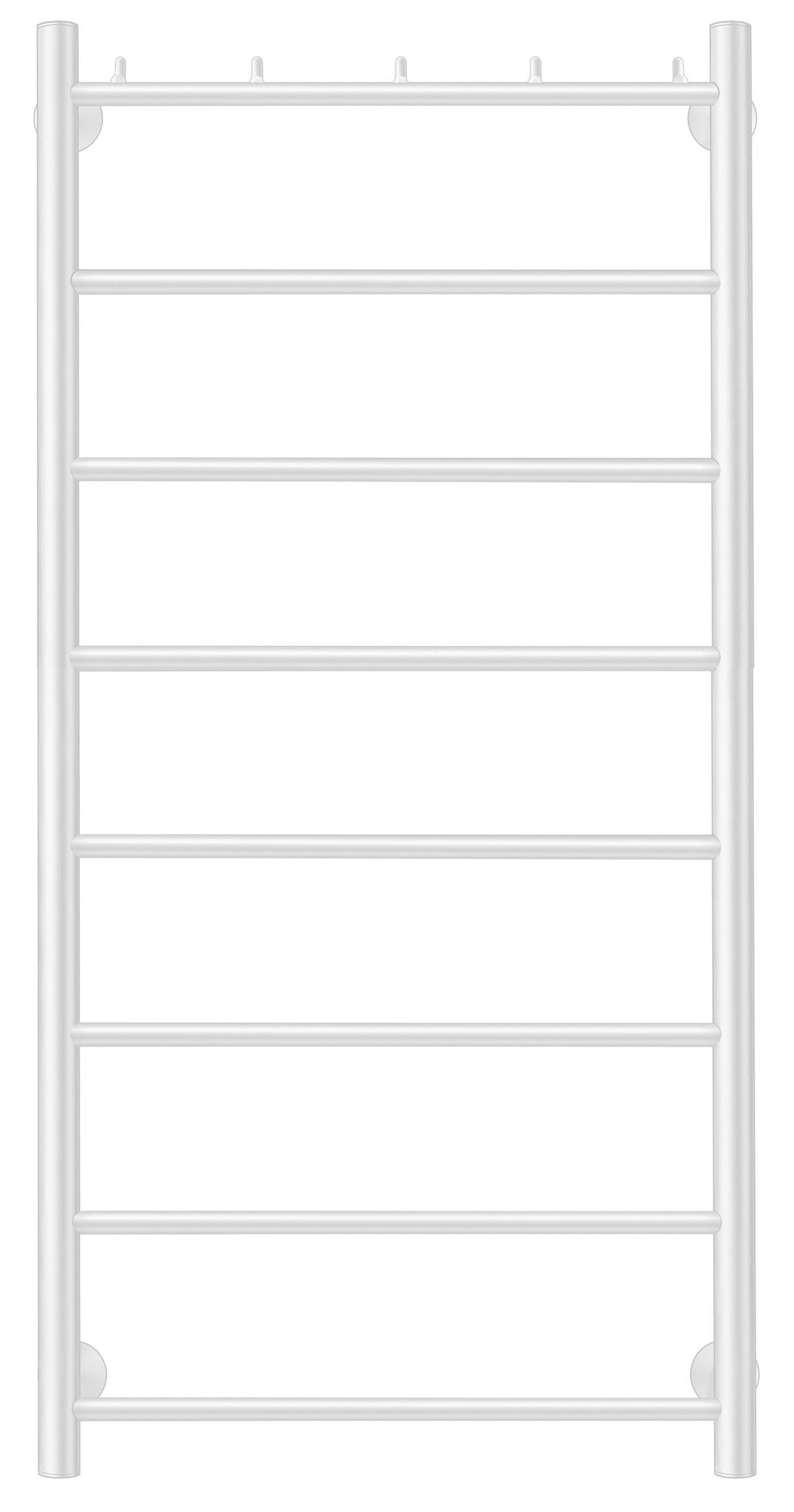 Изображение товара Полотенцесушитель водяной лесенка Secado Триада 1 к 1000x500 мм универсальная подводка нержавеющая сталь цвет белый матовый