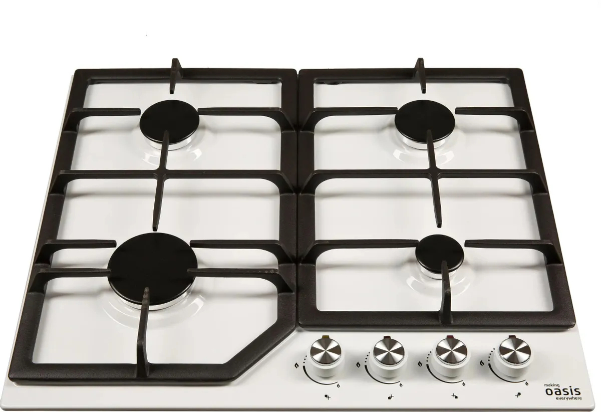 Изображение товара Встраиваемая газовая панель Oasis P-MWR 4 конфорки Белая Турция