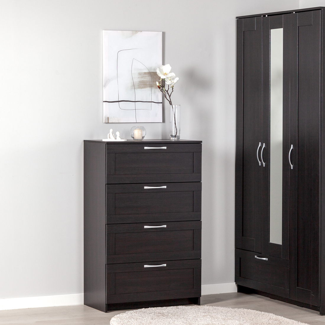 Изображение товара Комод Гуд Лакк Сириус 4 ящика в стиле минимализм венге белорусское производство