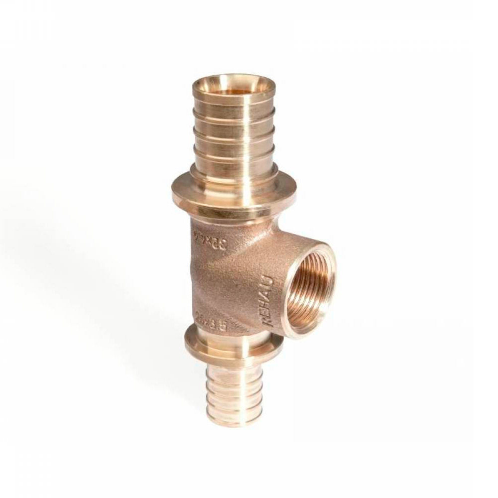 Изображение товара Тройник комбинированный Рехау 25x3/4"x25 мм бронза для систем водоснабжения и отопления