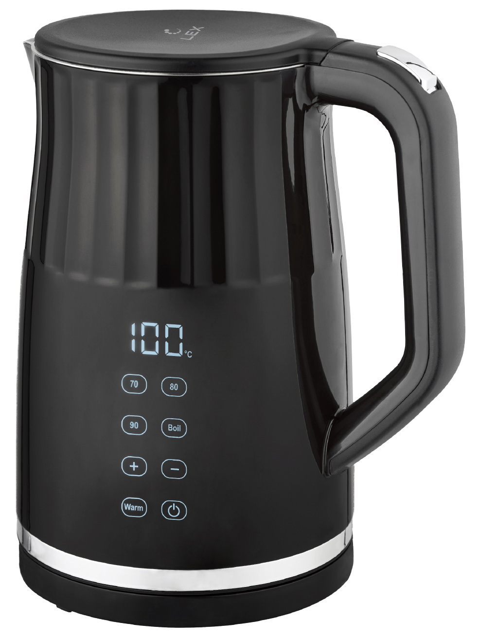 Изображение товара Электрический чайник LEX LXK 30024-1 черный 1.7 л современный дизайн