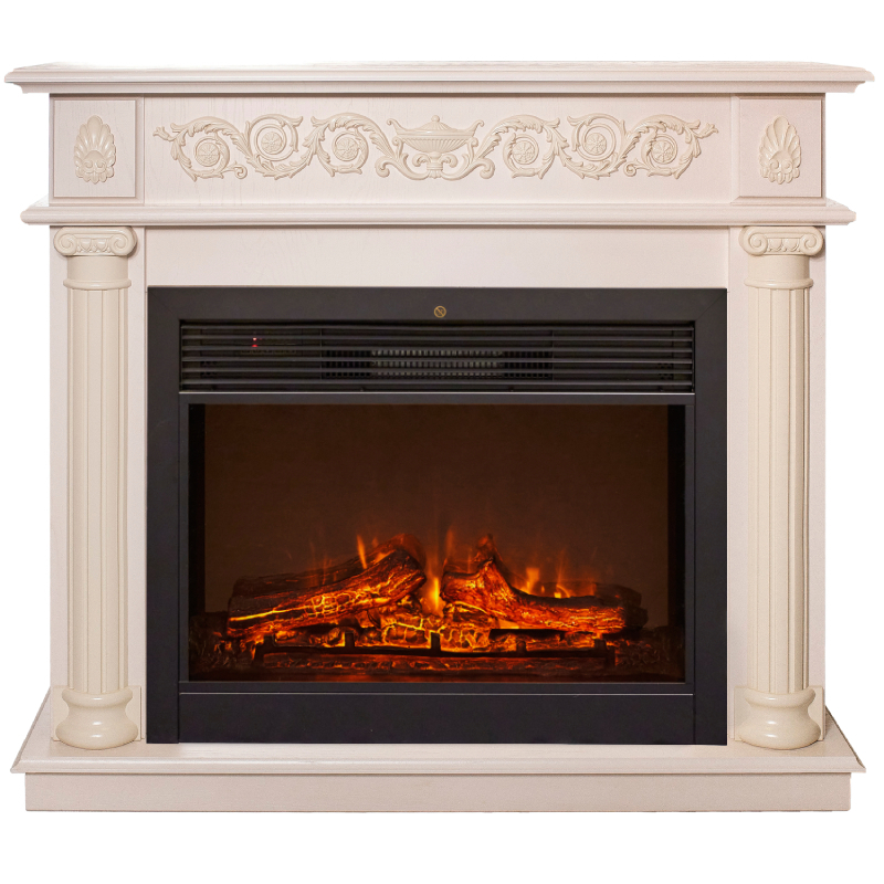 Изображение товара Каминокомплект Realflame Attica 26/25.5 WT с электроочагом Genius 26 стиль античность модерн
