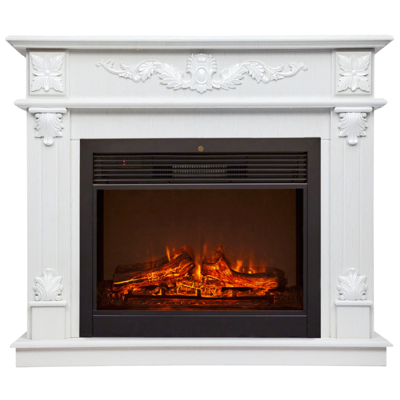 Изображение товара Каминокомплект Realflame Philadelphia 26/25.5 WT с очагом Genius 26 1550Вт белое золото