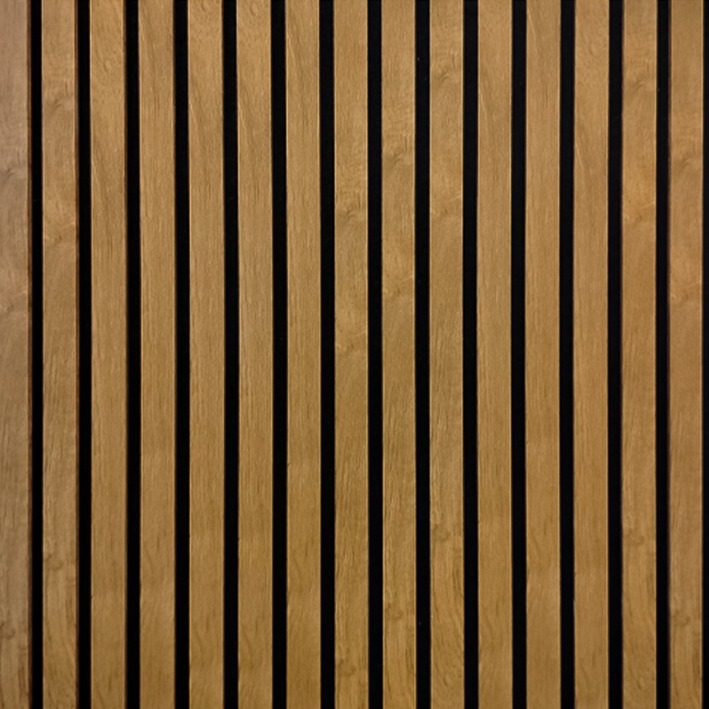 Изображение товара Реечная панель Bazzart Акустическая орех светлый 600x600x11мм 1.44м² 4шт