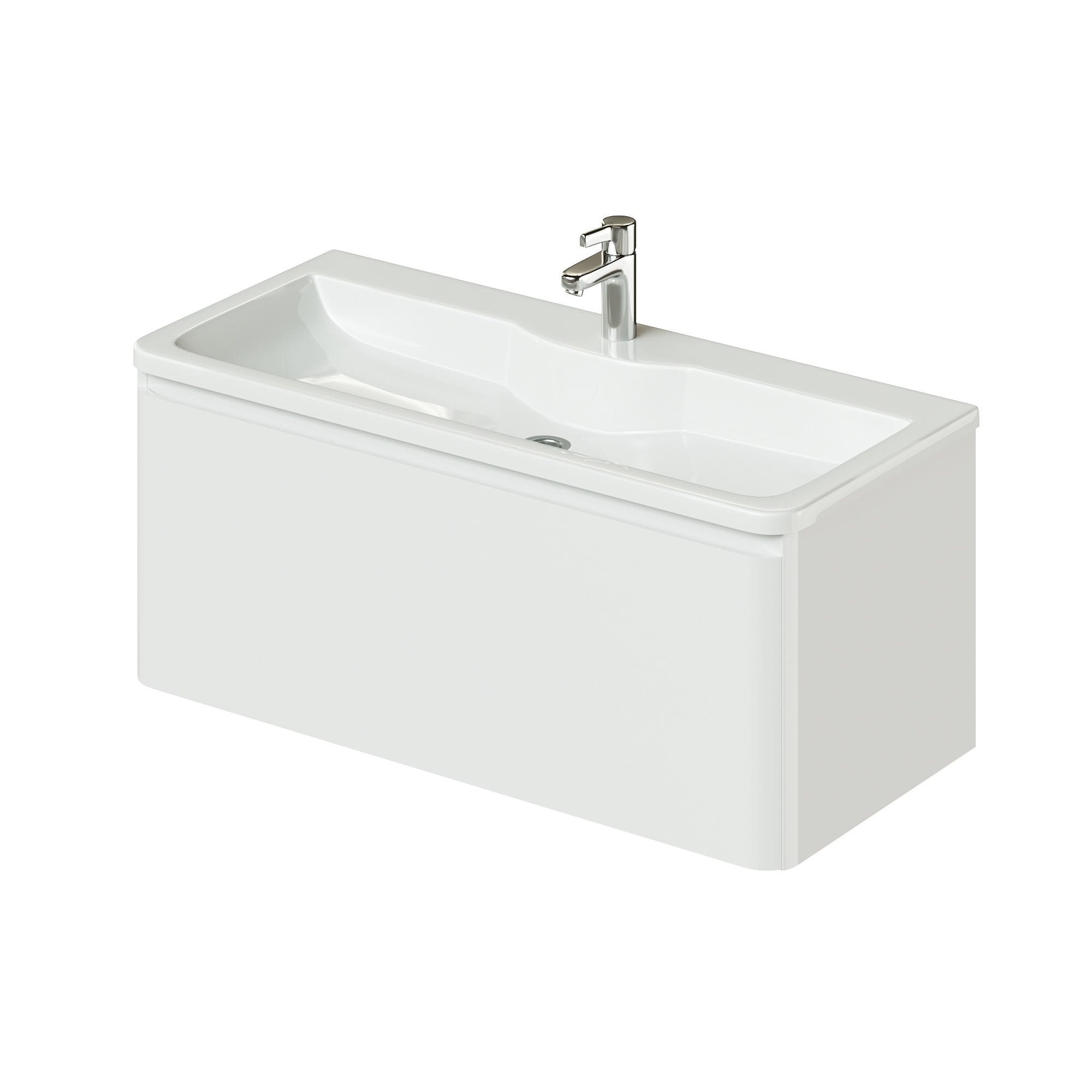 Изображение товара Тумба с раковиной Итана Roberto 100 см подвесная стильная и практичная