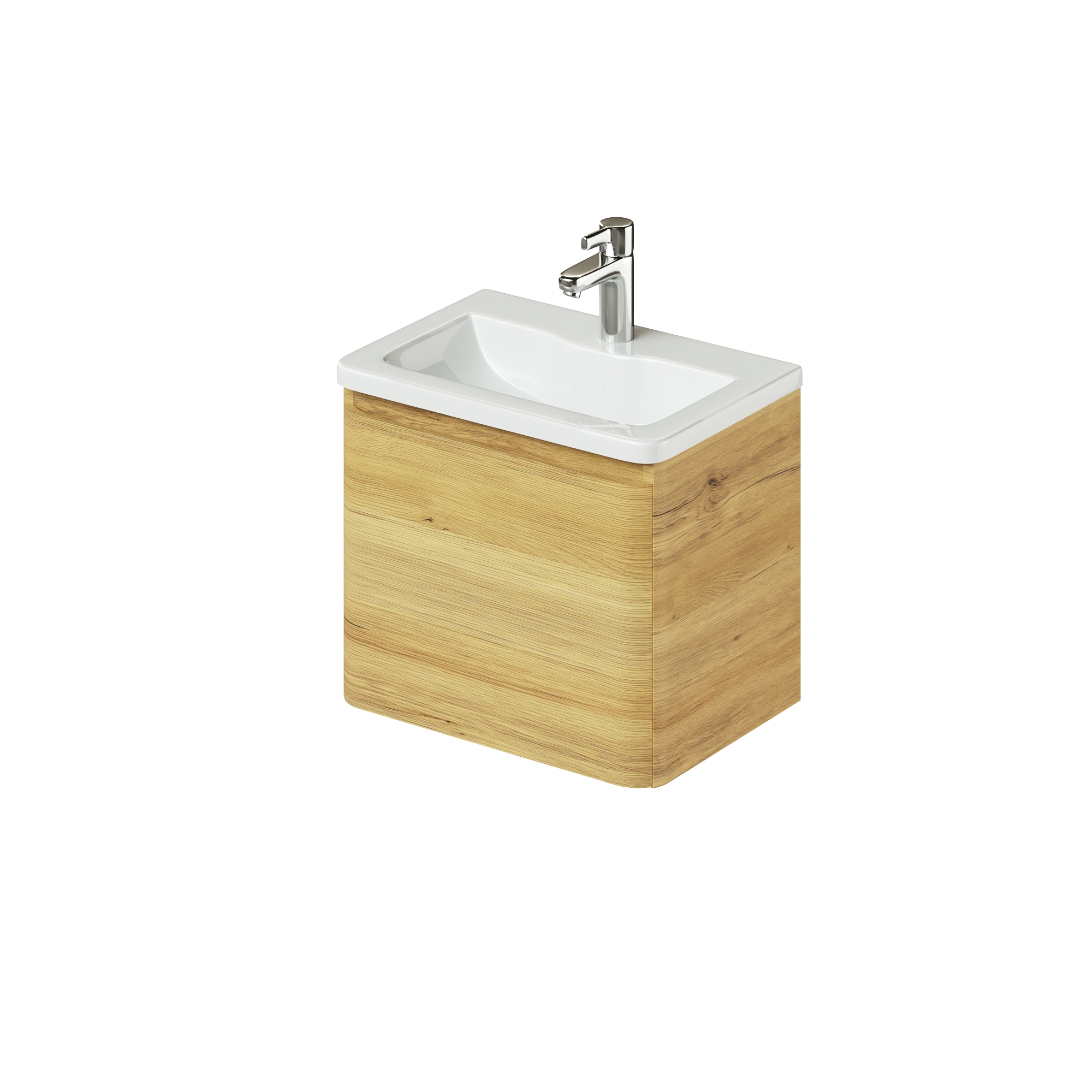 Изображение товара Тумба с раковиной Итана Roberto 50см подвесная бежевый искусственный камень