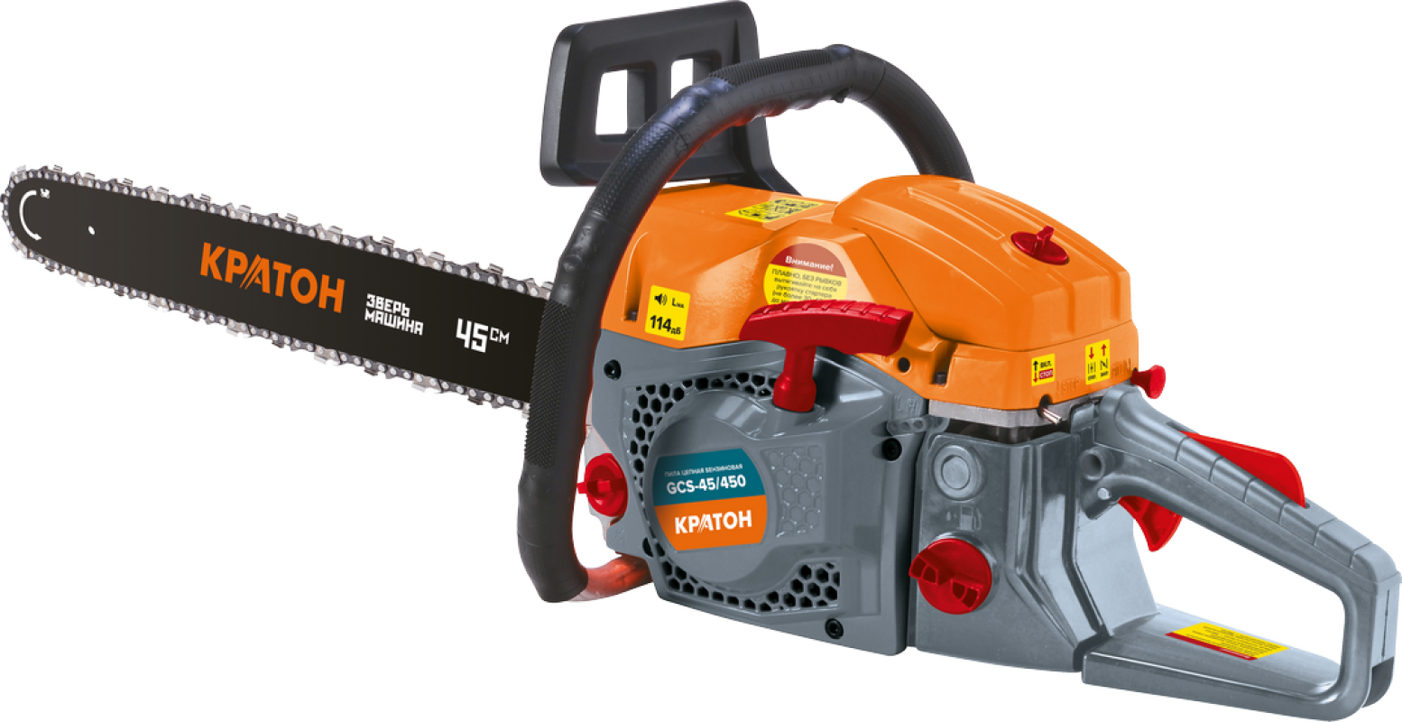 Изображение товара Бензиновая цепная пила Кратон GCS-45/450 2.5 л.с. шина 45 см