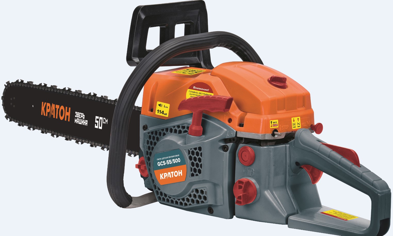 Изображение товара Бензиновая цепная пила КРАТОН GCS-55/500 50 см мощность 3.4 л.с.