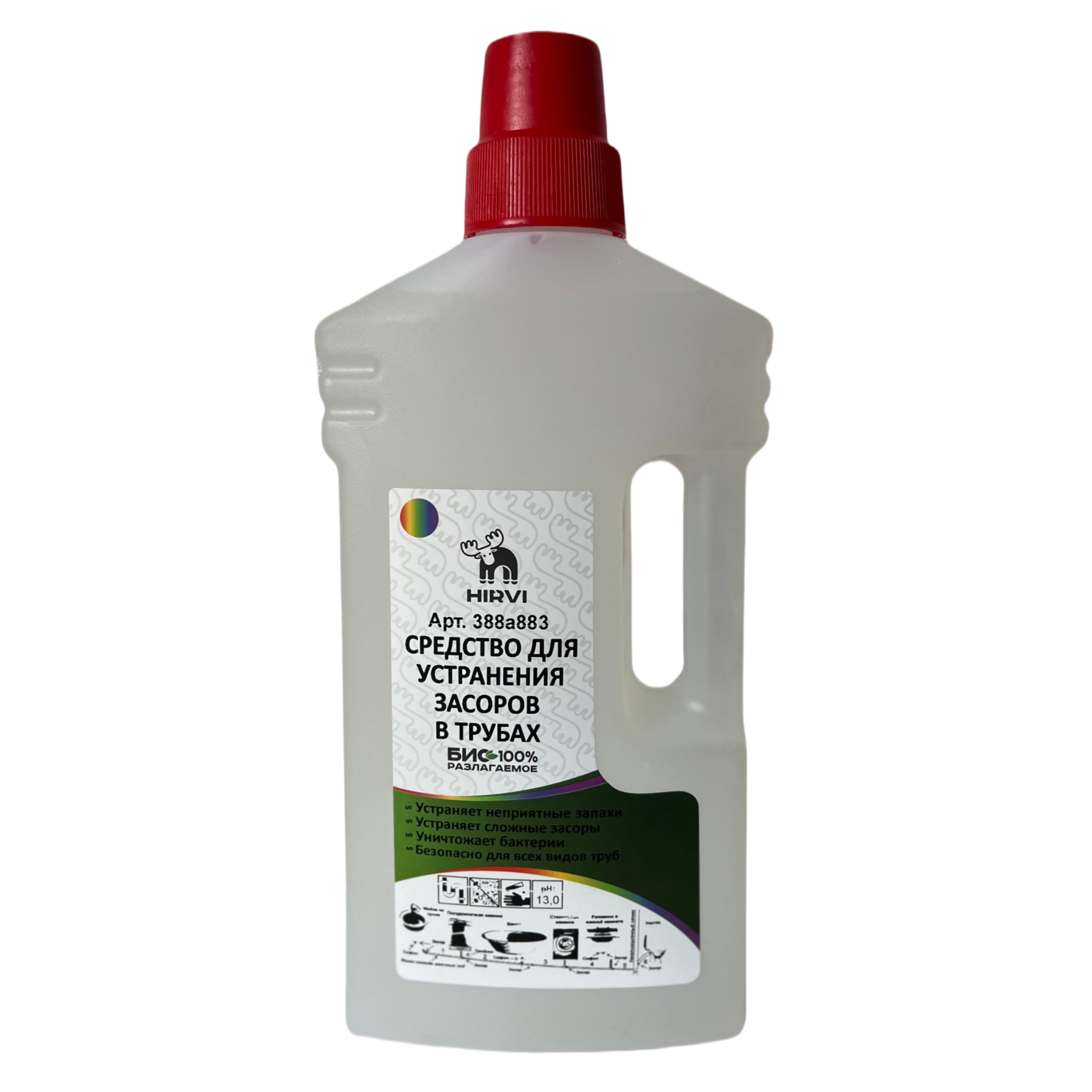 Изображение товара Средство для прочистки труб Hirvi Smoke Clean 1л