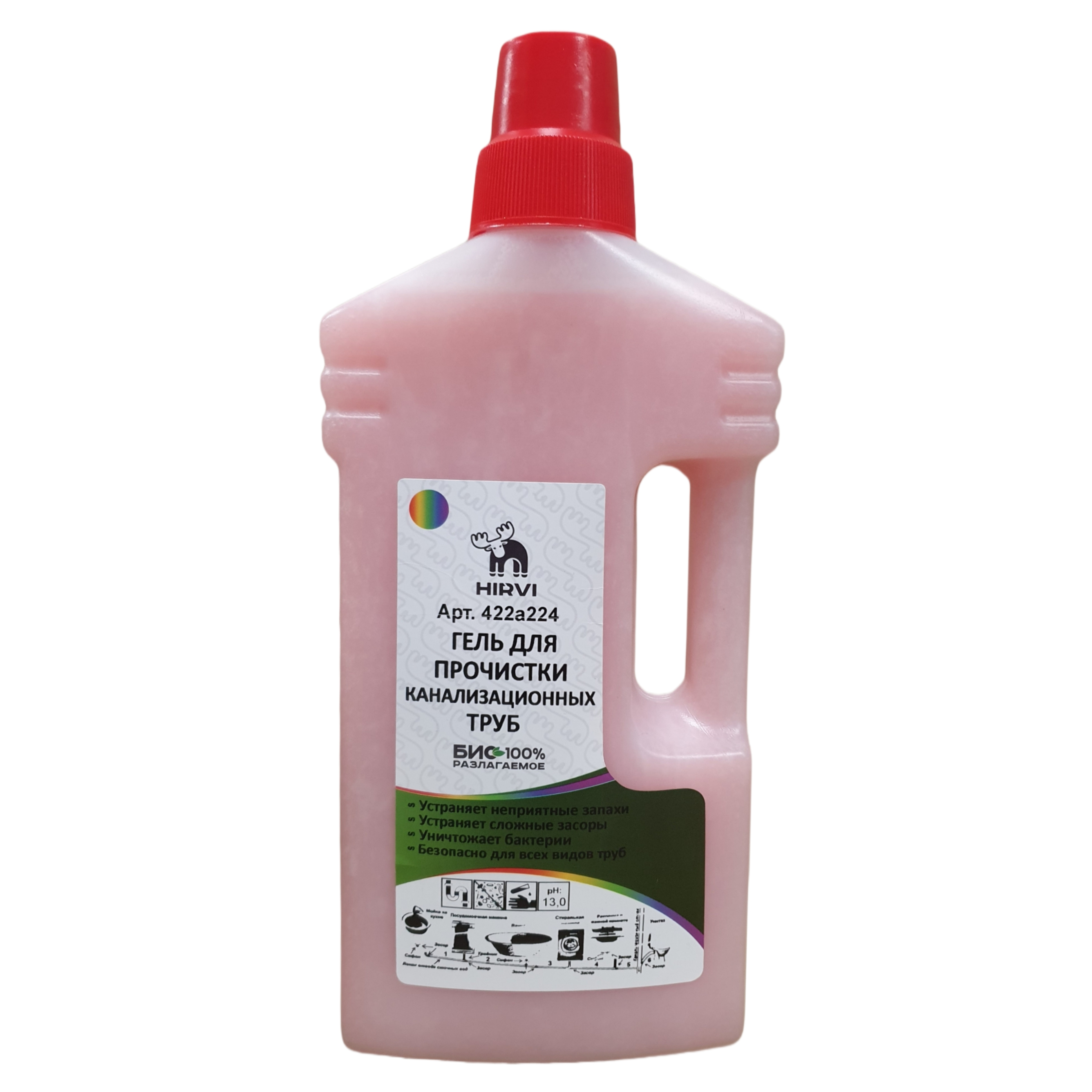 Изображение товара Гель для прочистки труб Hirvi Smoke Clean S-Gel 1 л