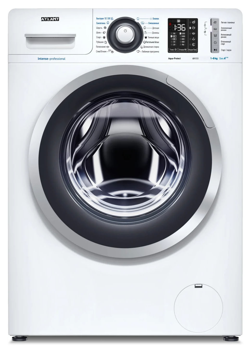 Изображение товара Стиральная машина ATLANT СМА 60У1213-01 6 кг фронтальная белая с дисплеем