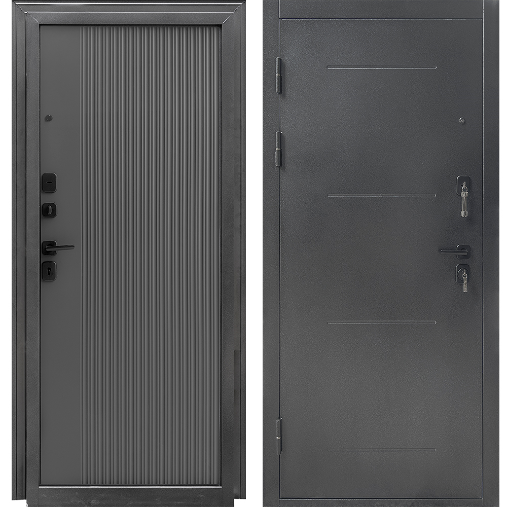 Изображение товара Входная дверь Форпост Монблан г левый 205x86см цвет антик серебро/графит