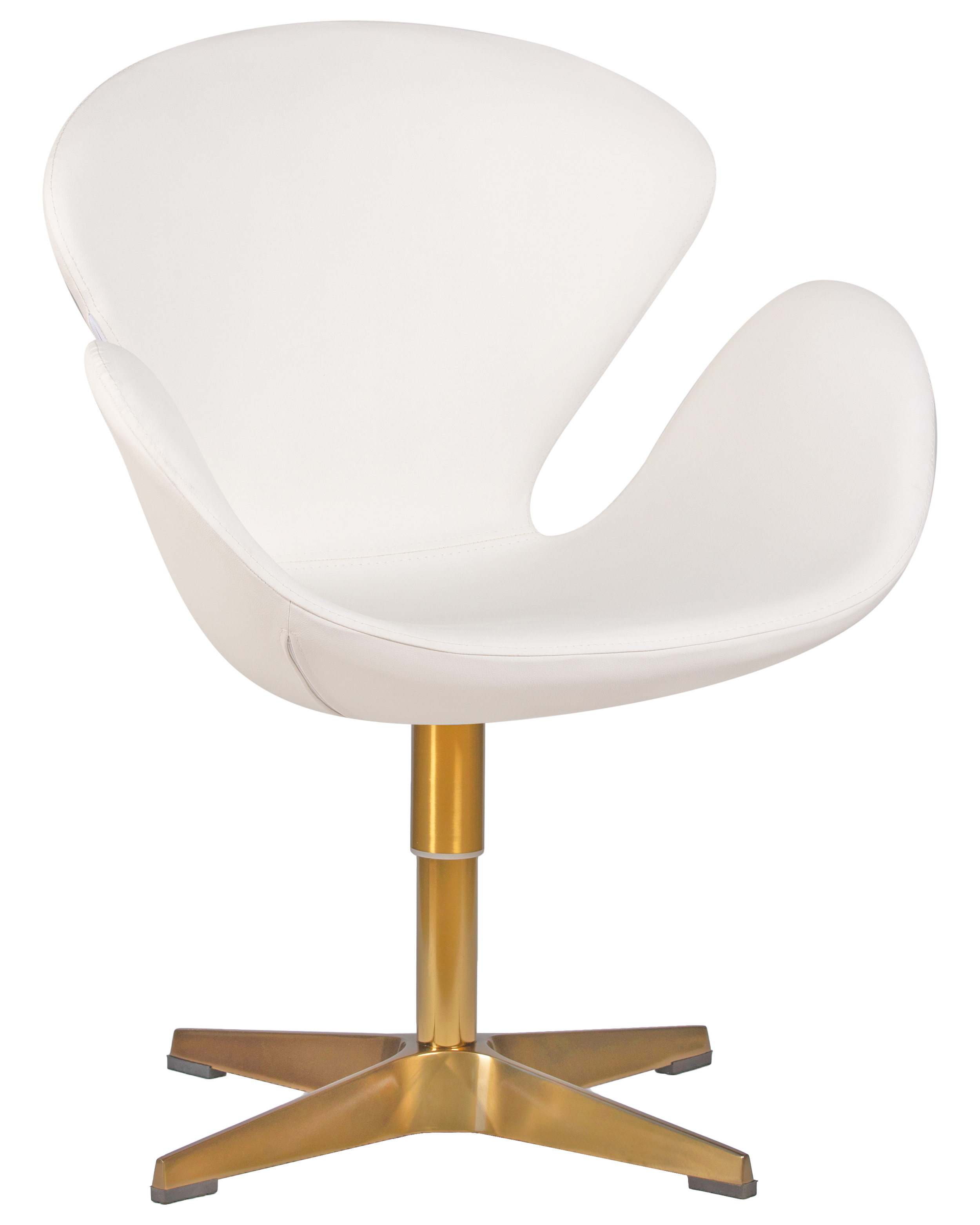 Изображение товара Кресло Dobrin Swan Lmo 71x91 см искусственная кожа белое