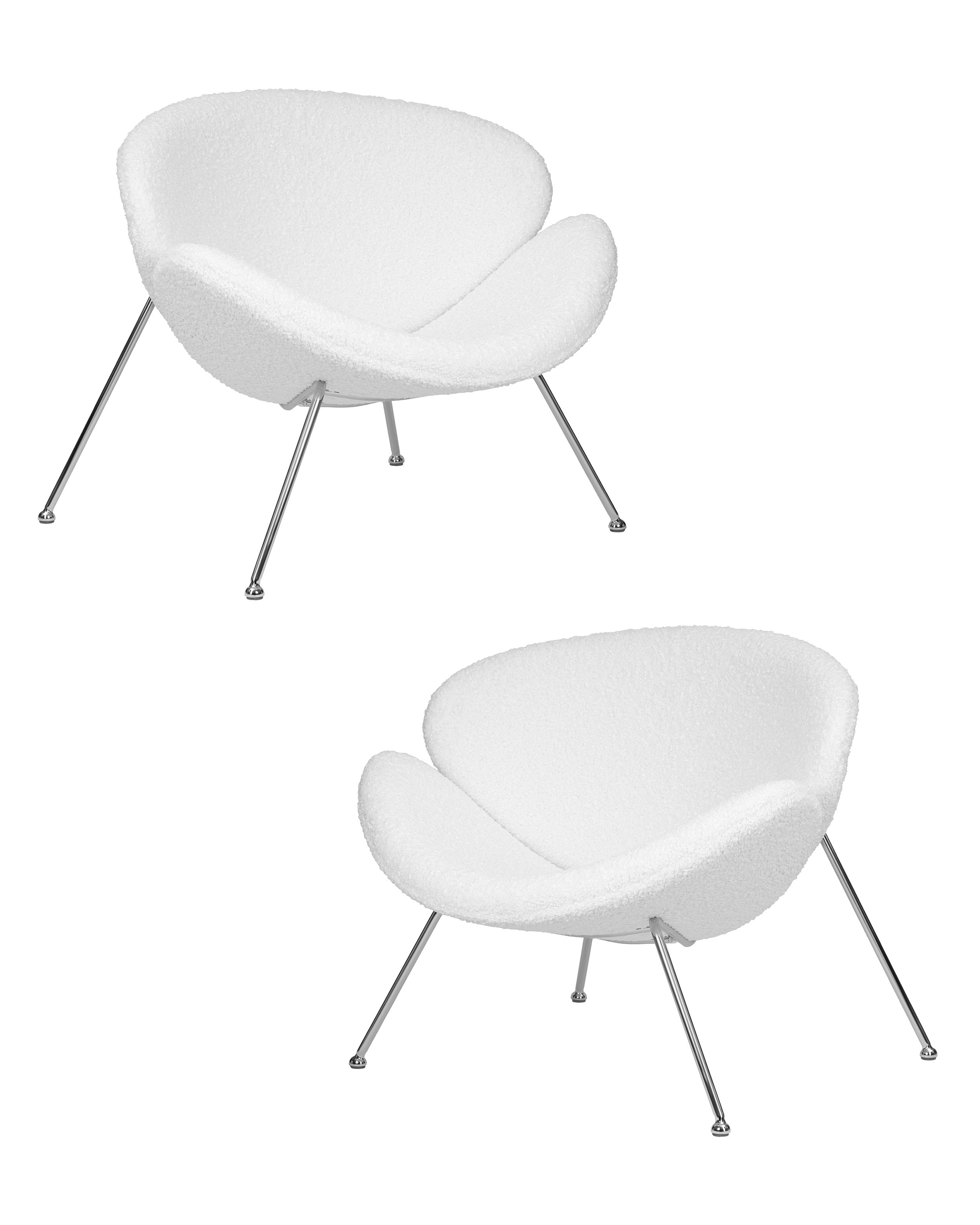 Изображение товара Комплект кресел 2 шт Dobrin Emily Lmo 81x72x78 см ткань цвет белый