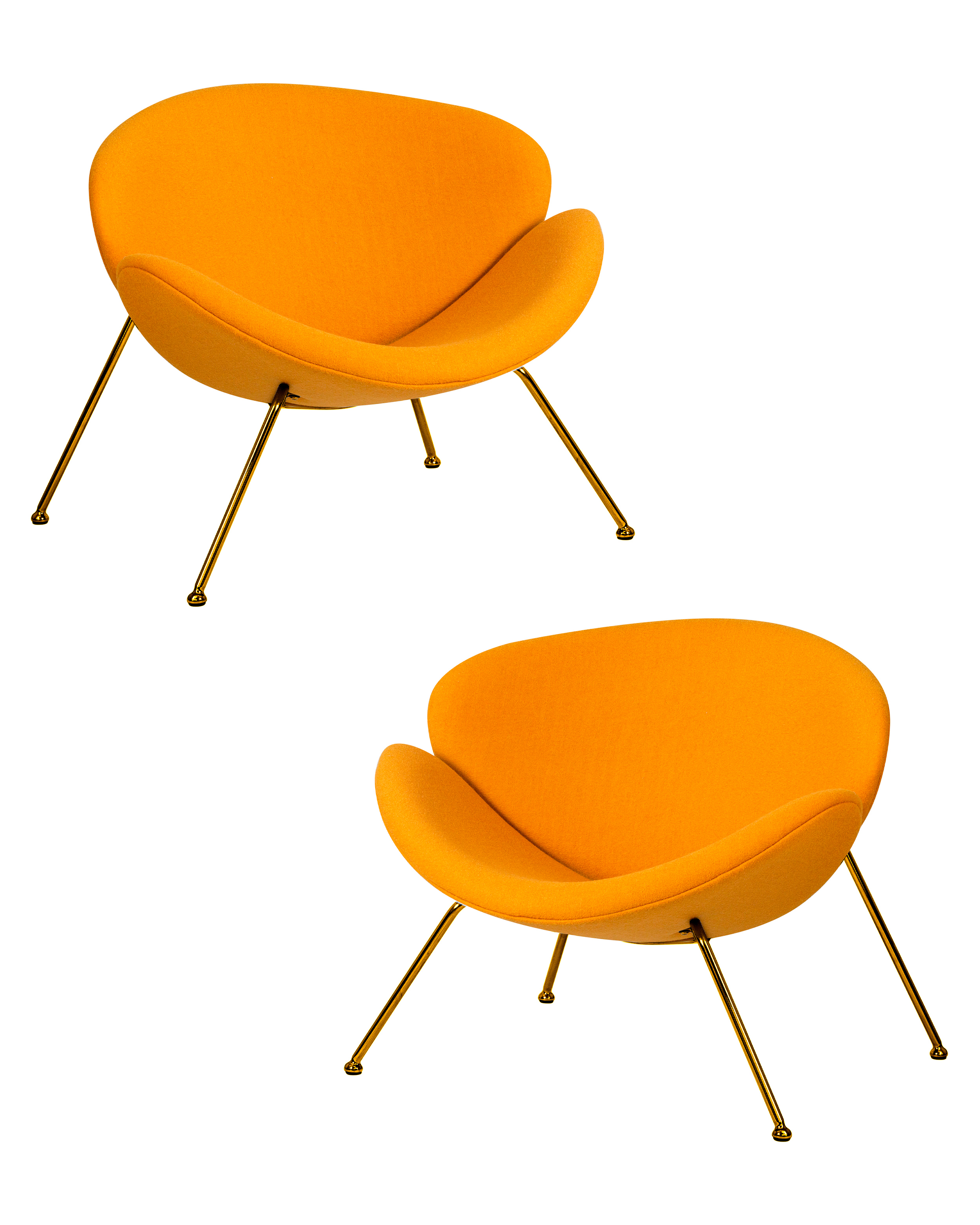 Изображение товара Комплект кресел Dobrin EMILY LMO-72, 2 шт, желтые, дизайнерские