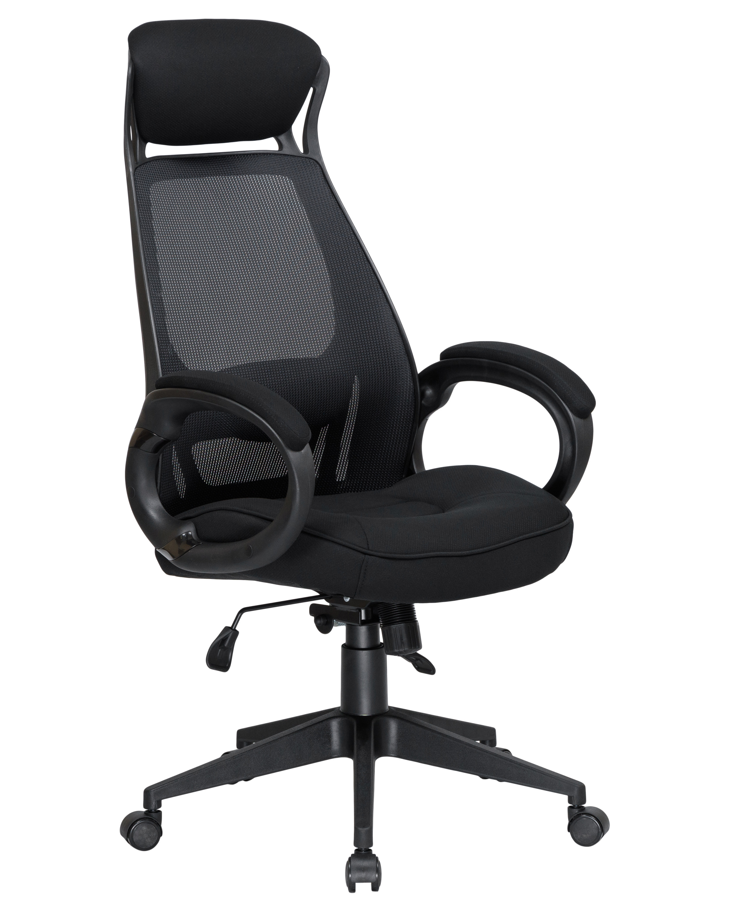 Изображение товара Офисное кресло Dobrin Steven Black 72x127x72 см ткань цвет черный Изображение товара Офисное кресло Dobrin Steven Black 72x127x72 см ткань цвет черный