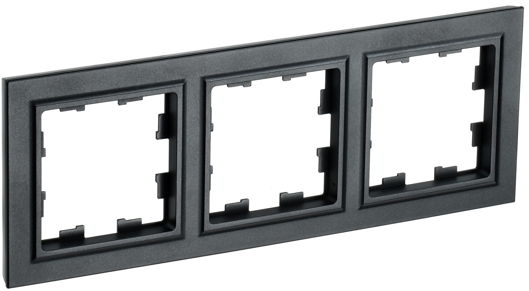 Изображение товара Рамка для розеток и выключателей Iek Brite 3 поста цвет черный