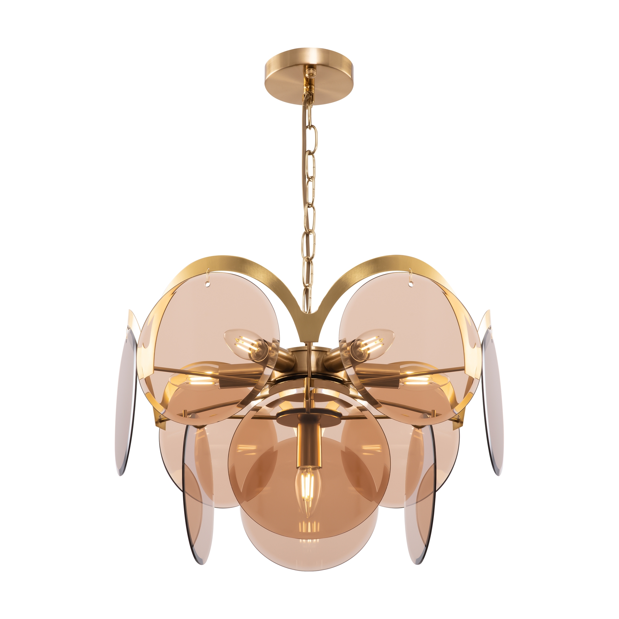 Изображение товара Светильник подвесной Freya Tea Fr5146pl-07g 7 ламп 28 м² цвет медь