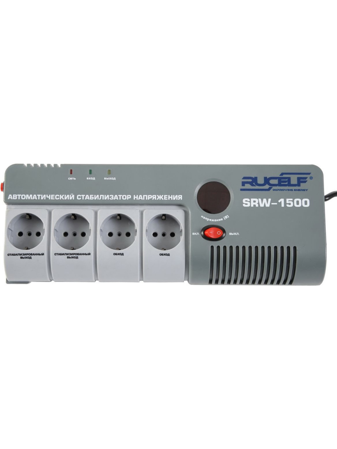 Изображение товара Стабилизатор напряжения Rucelf SRW-1500-D однофазный 1.2 ВА 140-260В