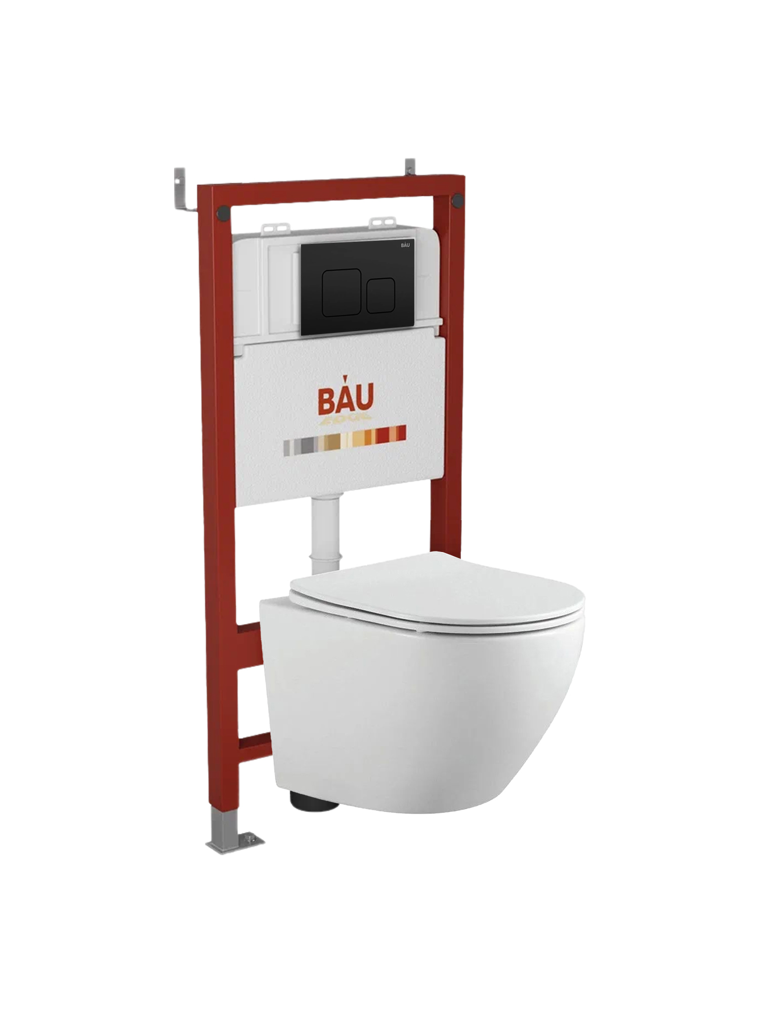 Изображение товара Комплект инсталляция с унитазом Bauedge Q111300-BL0002-Q00015 цвет белый