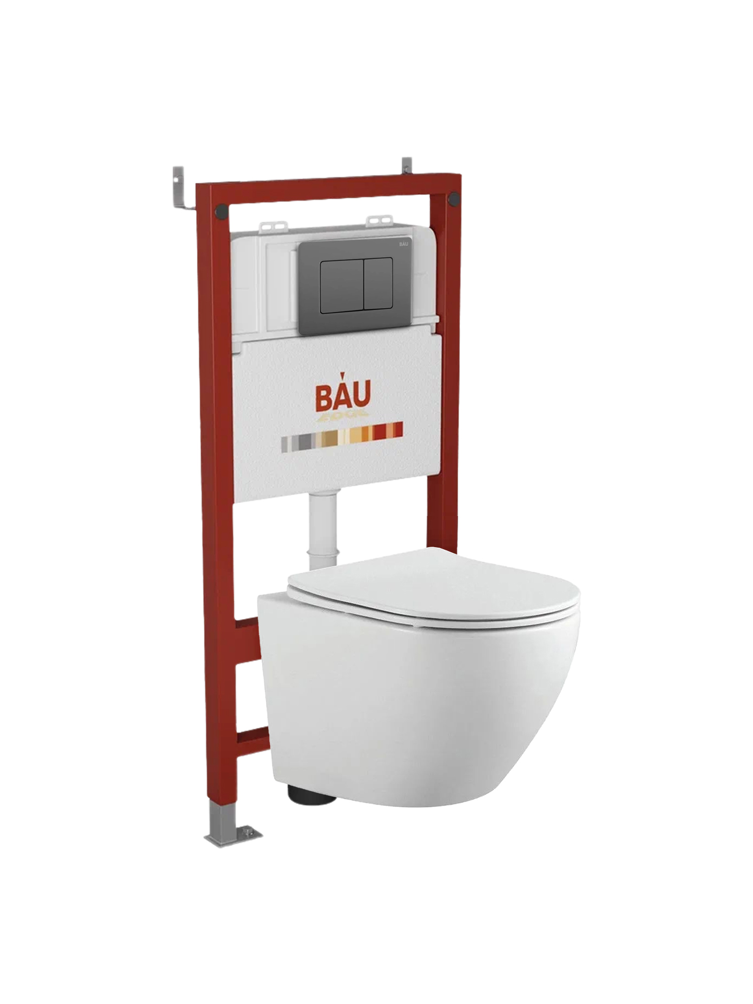 Изображение товара Комплект инсталляции и унитаз Bauedge Q111300-BL0002-Q00017 белый Россия Изображение товара Комплект инсталляции и унитаз Bauedge Q111300-BL0002-Q00017 белый Россия