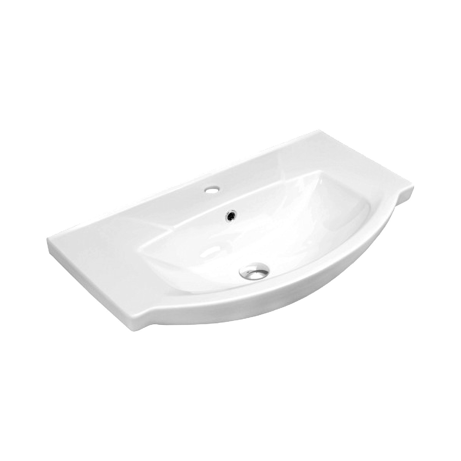 Изображение товара Керамическая мебельная раковина Элеганс-75 белая Kirovit 76 см для ванной комнаты